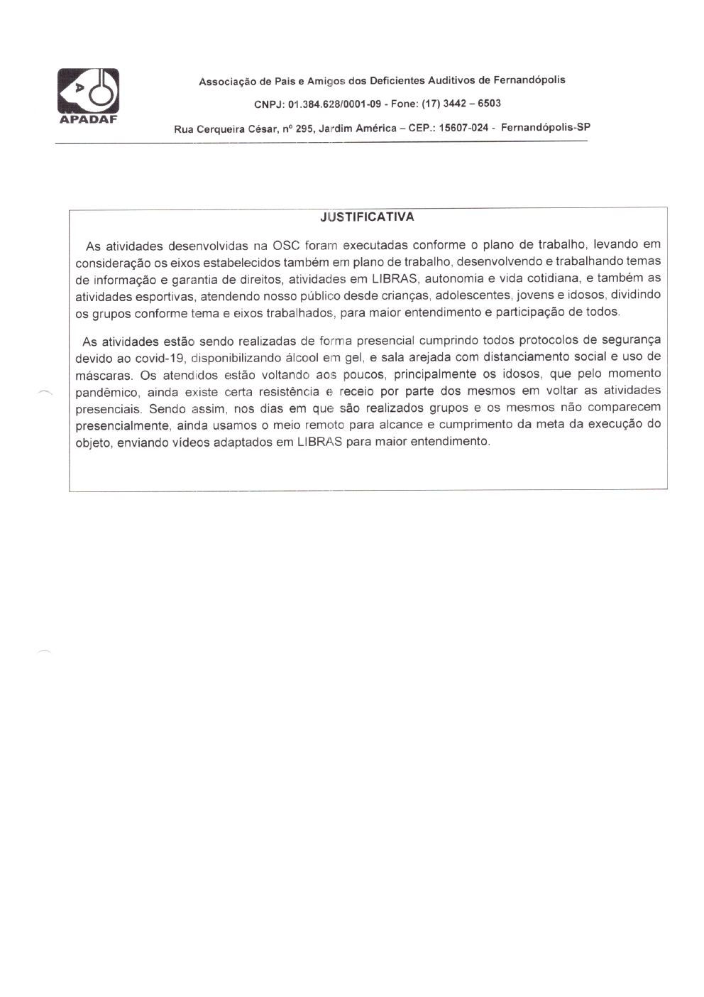 Página 21 de Prestação de Contas Mensal — Habilitação e Reabilitação — 2ª Parcela — Março/2022