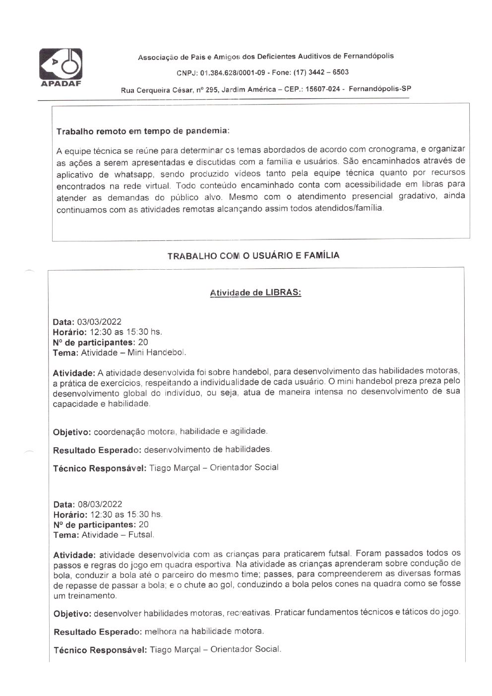 Página 7 de Prestação de Contas Mensal — Habilitação e Reabilitação — 3ª Parcela — Abril/2022