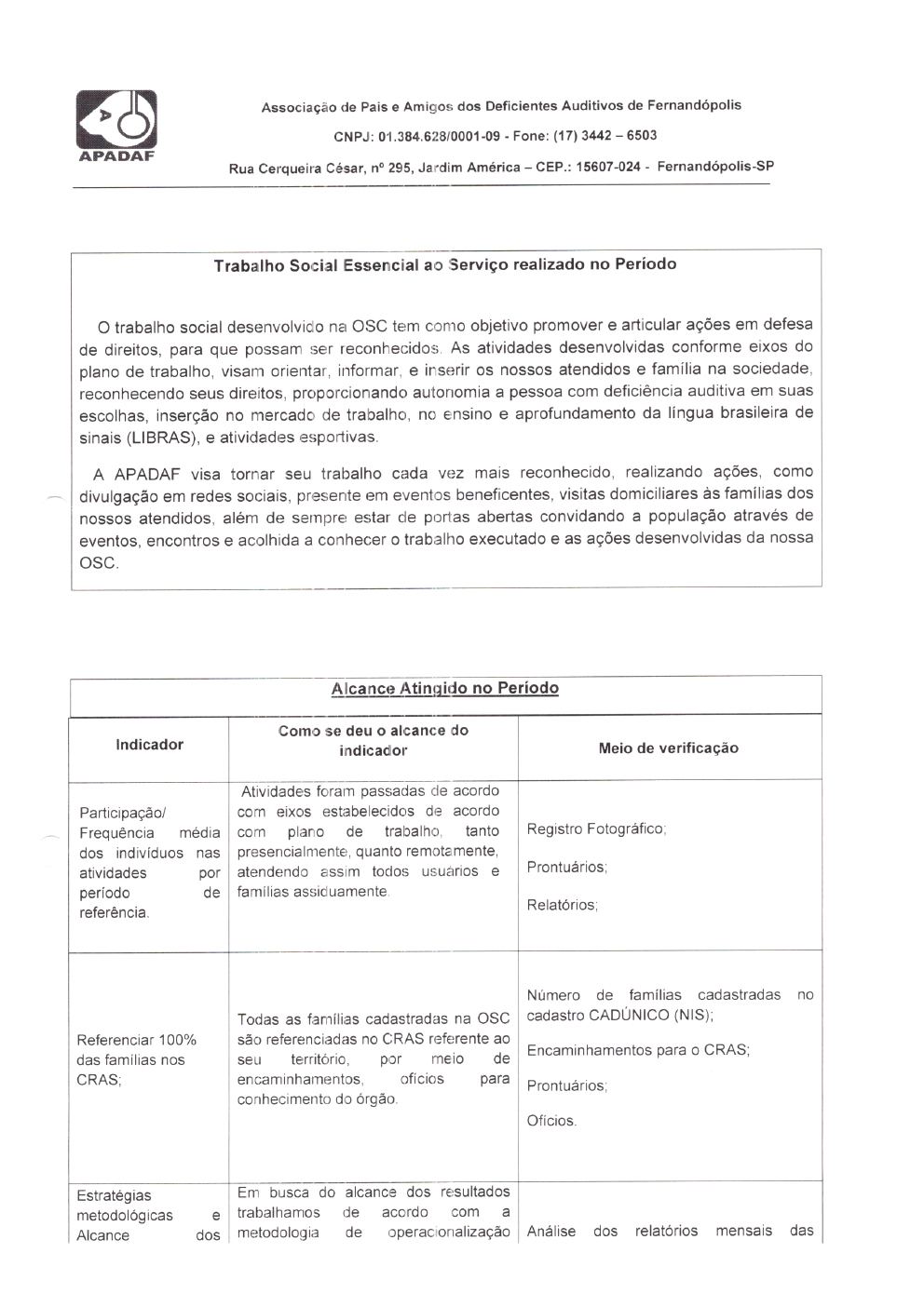 Página 19 de Prestação de Contas Mensal — Habilitação e Reabilitação — 3ª Parcela — Abril/2022