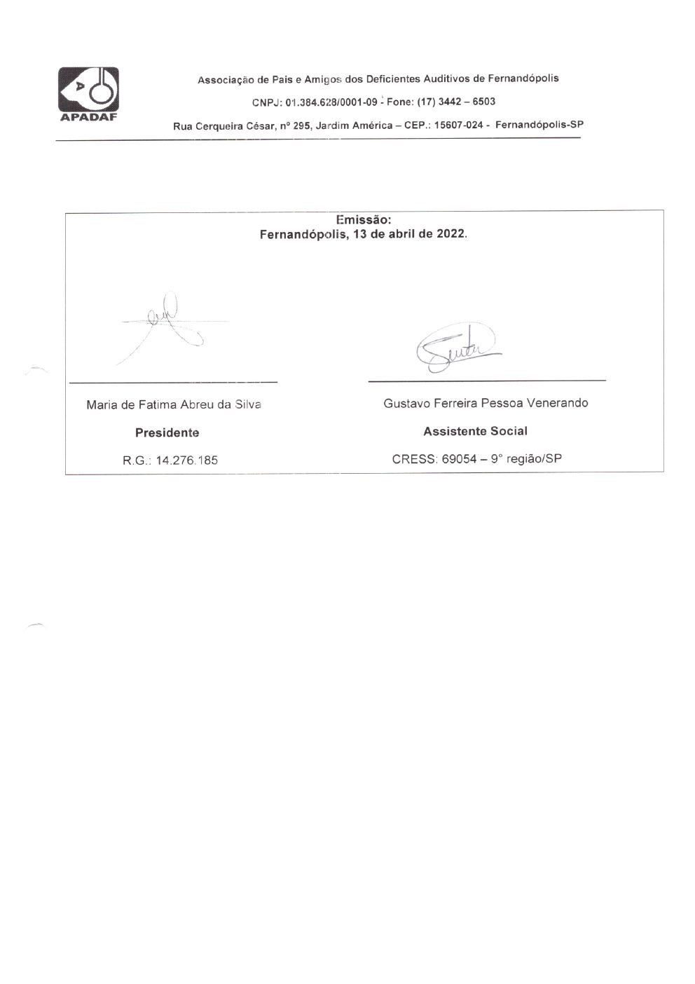 Página 24 de Prestação de Contas Mensal — Habilitação e Reabilitação — 3ª Parcela — Abril/2022