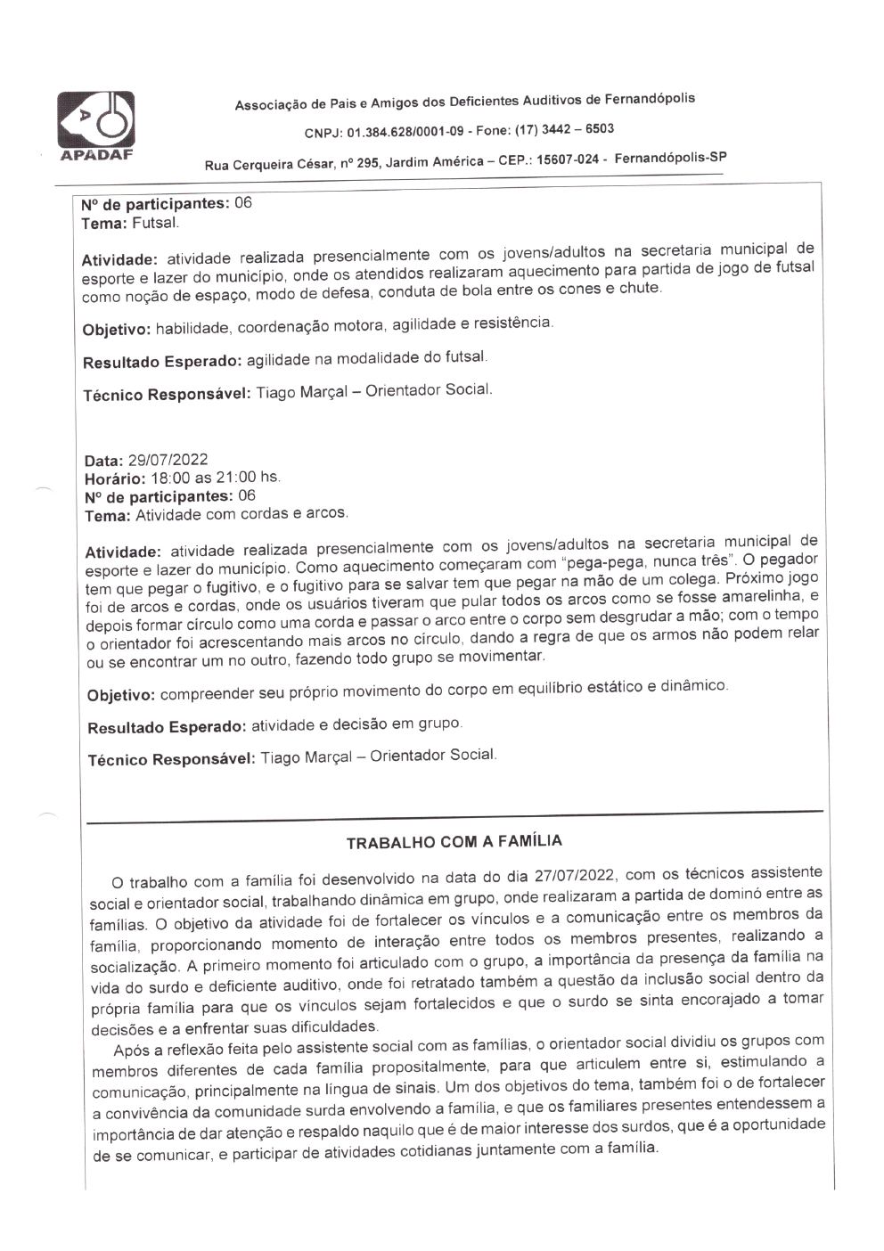 Página 14 de Prestação de Contas Mensal — Habilitação e Reabilitação — 7ª Parcela — Agosto/2022