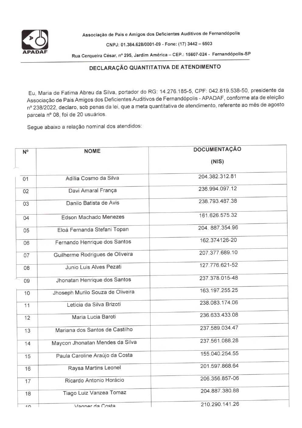 Página 24 de Prestação de Contas Mensal — Habilitação e Reabilitação — 8ª Parcela — Setembro/2022