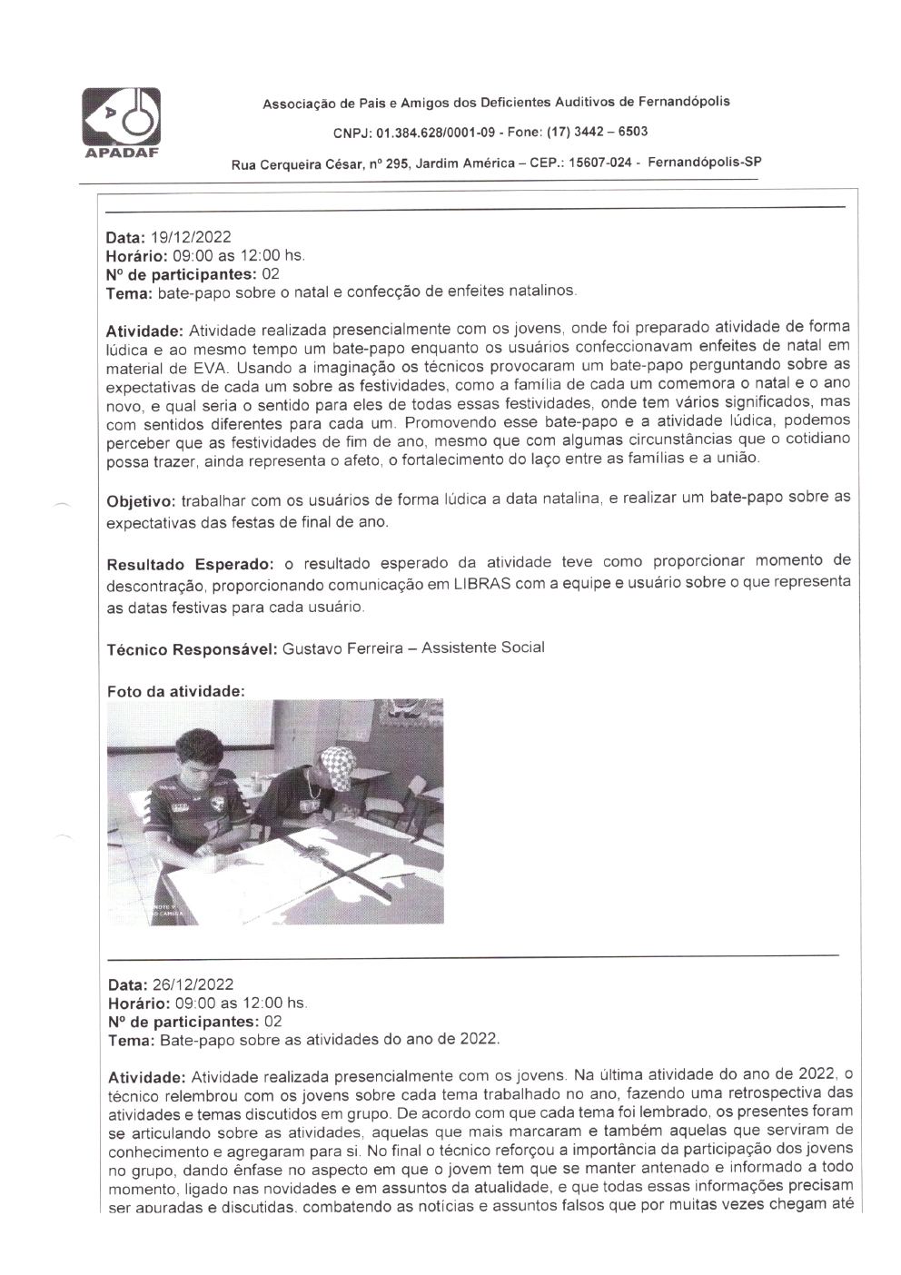 Página 20 de Prestação de Contas Mensal — Habilitação e Reabilitação — 12ª Parcela — Janeiro/2023