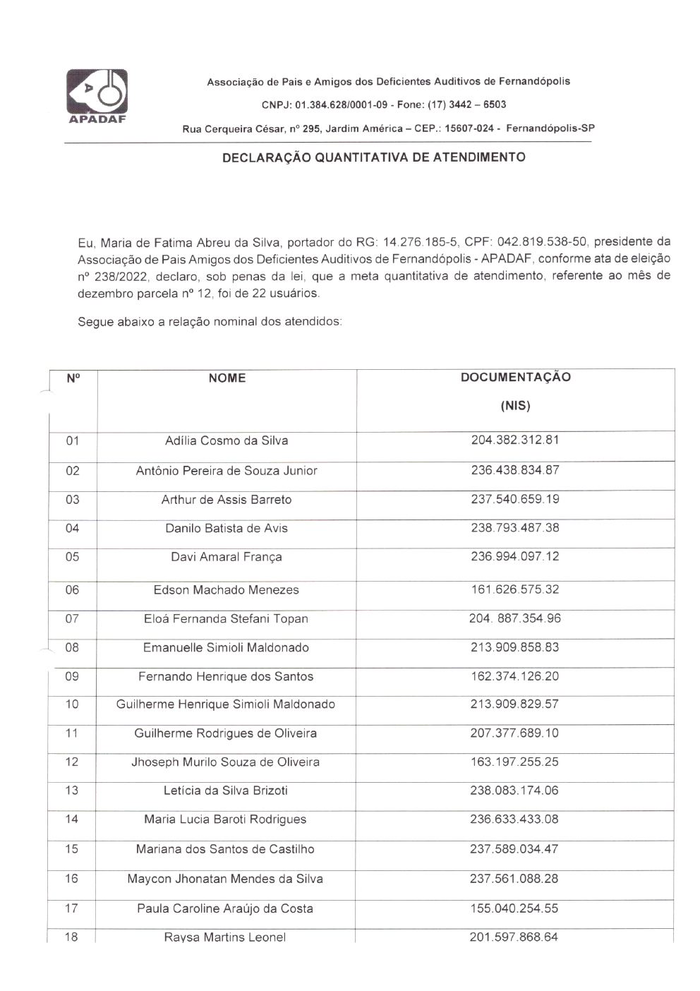 Página 29 de Prestação de Contas Mensal — Habilitação e Reabilitação — 12ª Parcela — Janeiro/2023