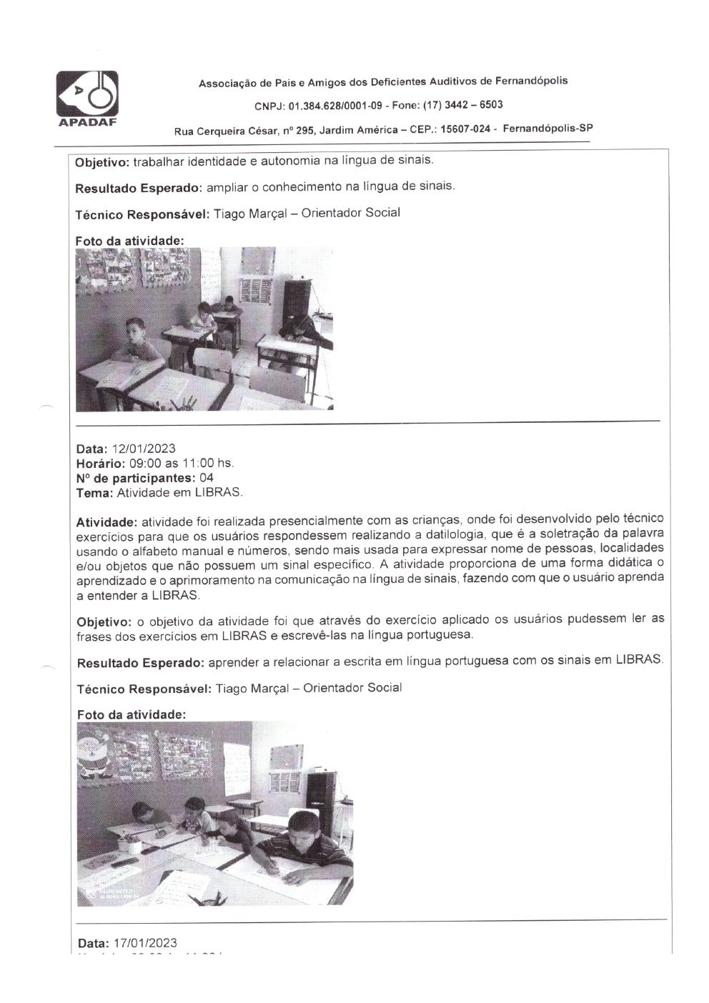 Página 15 de Prestação de Contas Mensal — Habilitação e Reabilitação — 1ª Parcela — Fevereiro/2023