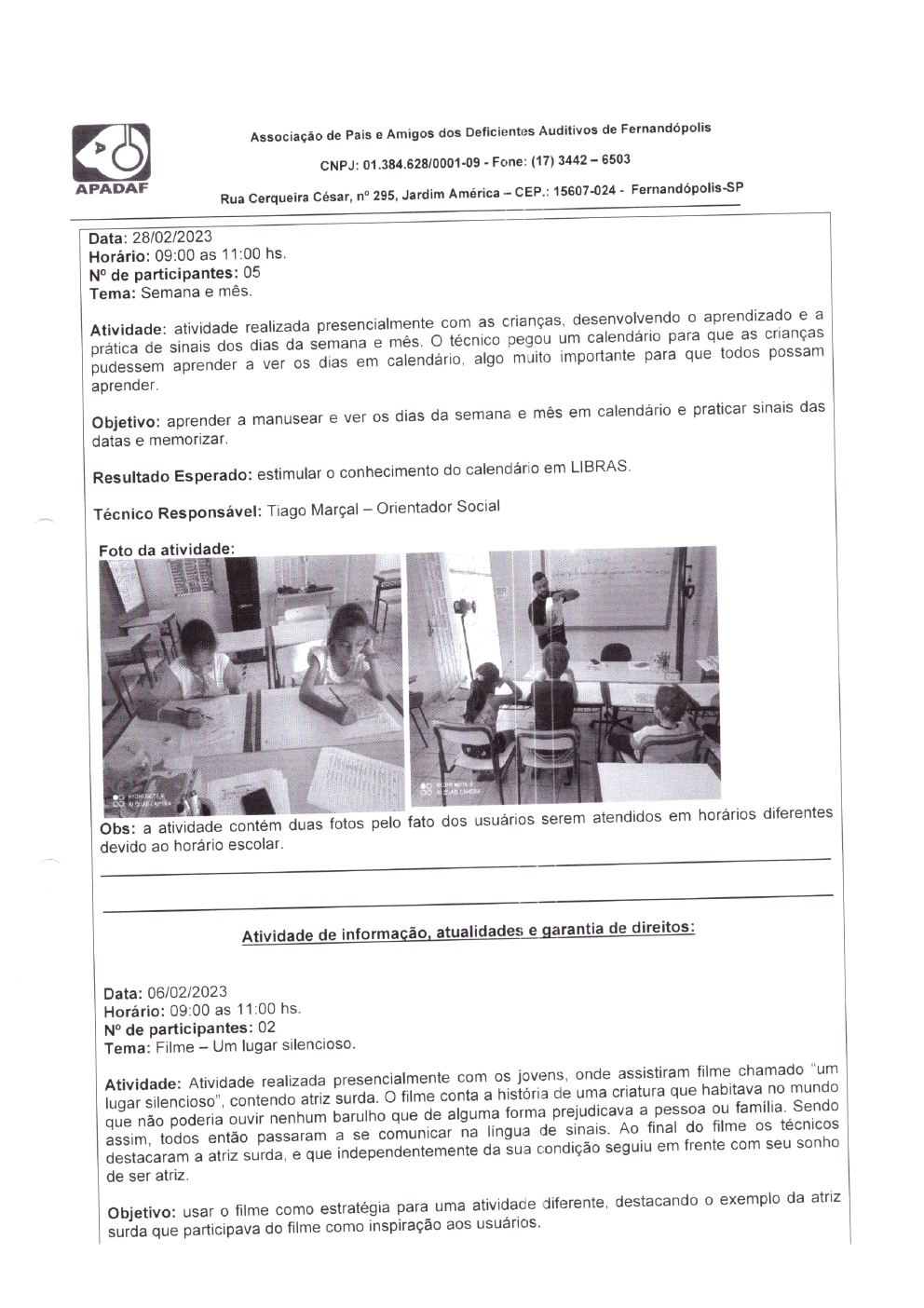 Página 17 de Prestação de Contas Mensal — Habilitação e Reabilitação — 2ª Parcela — Março/2023