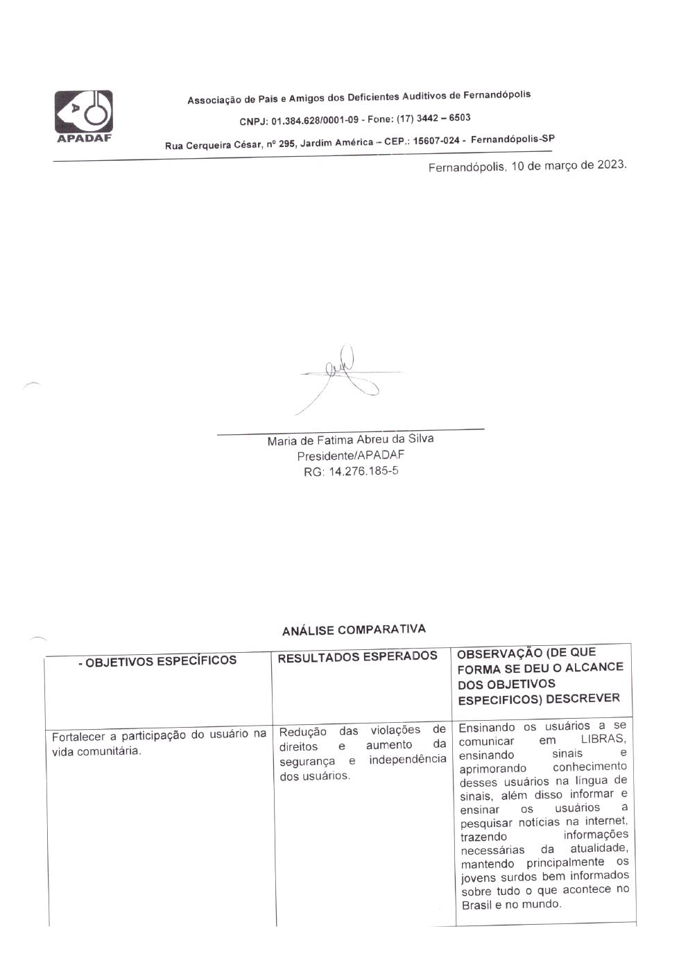Página 28 de Prestação de Contas Mensal — Habilitação e Reabilitação — 2ª Parcela — Março/2023