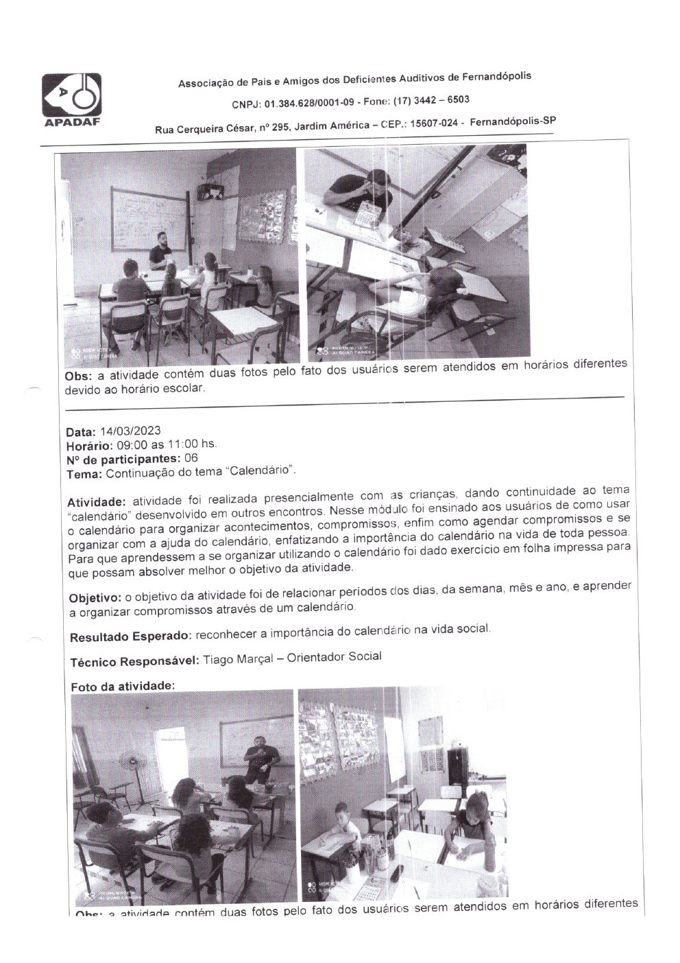 Página 15 de Prestação de Contas Mensal — Habilitação e Reabilitação — 3ª Parcela — Abril/2023