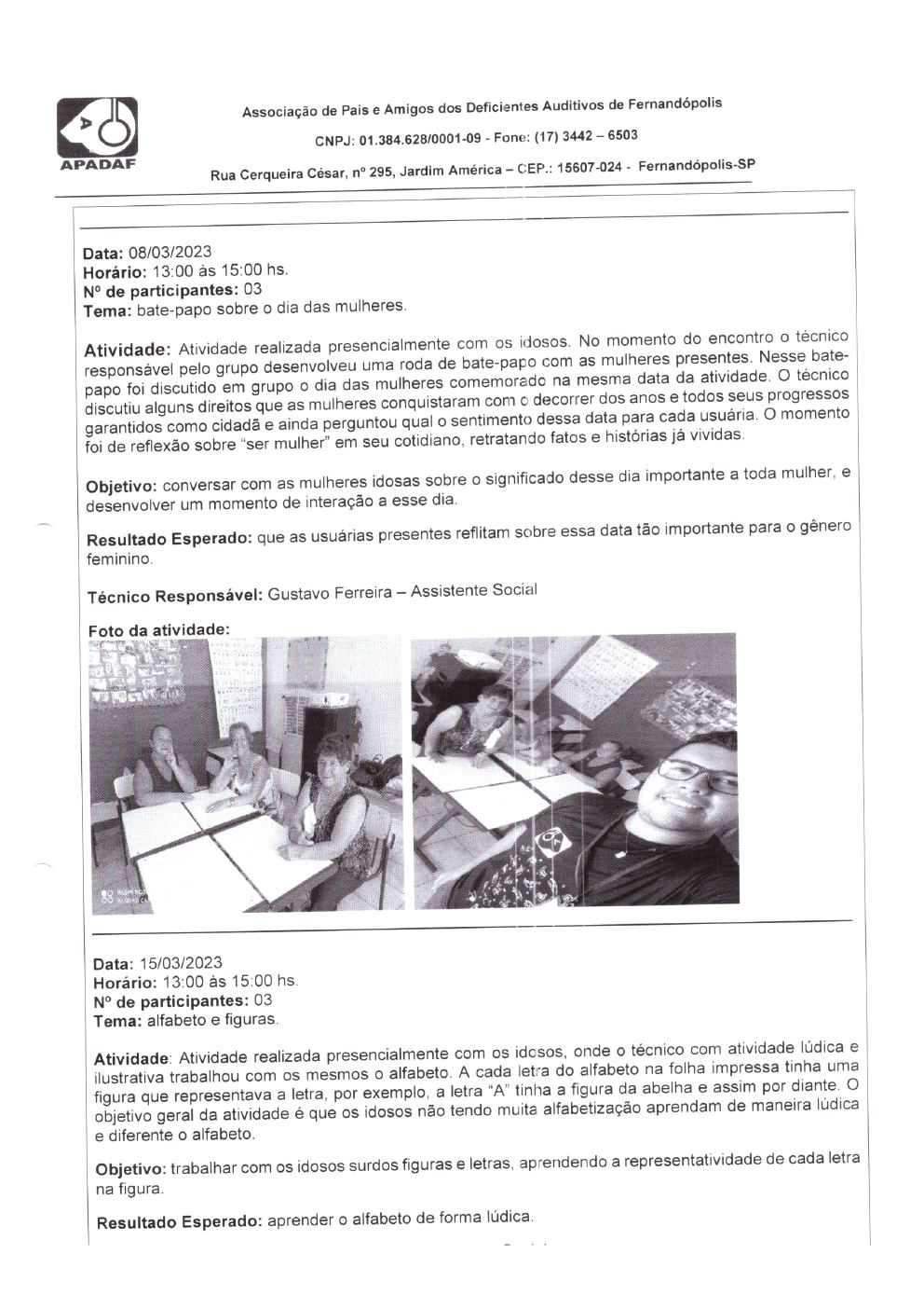 Página 22 de Prestação de Contas Mensal — Habilitação e Reabilitação — 3ª Parcela — Abril/2023