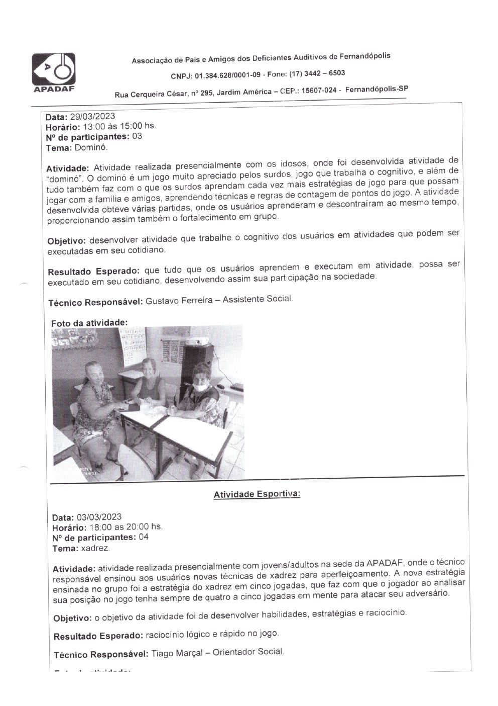 Página 24 de Prestação de Contas Mensal — Habilitação e Reabilitação — 3ª Parcela — Abril/2023