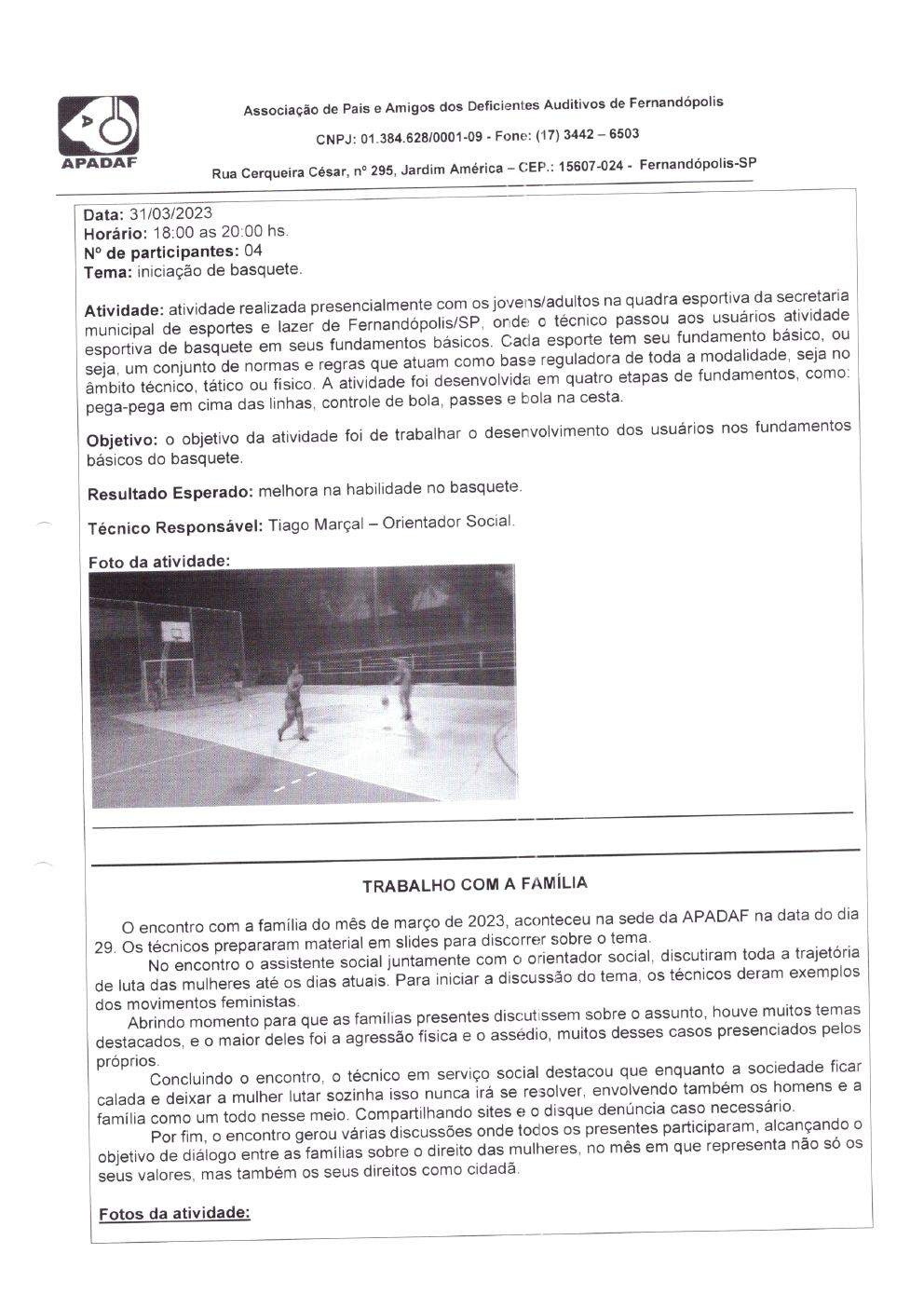 Página 27 de Prestação de Contas Mensal — Habilitação e Reabilitação — 3ª Parcela — Abril/2023