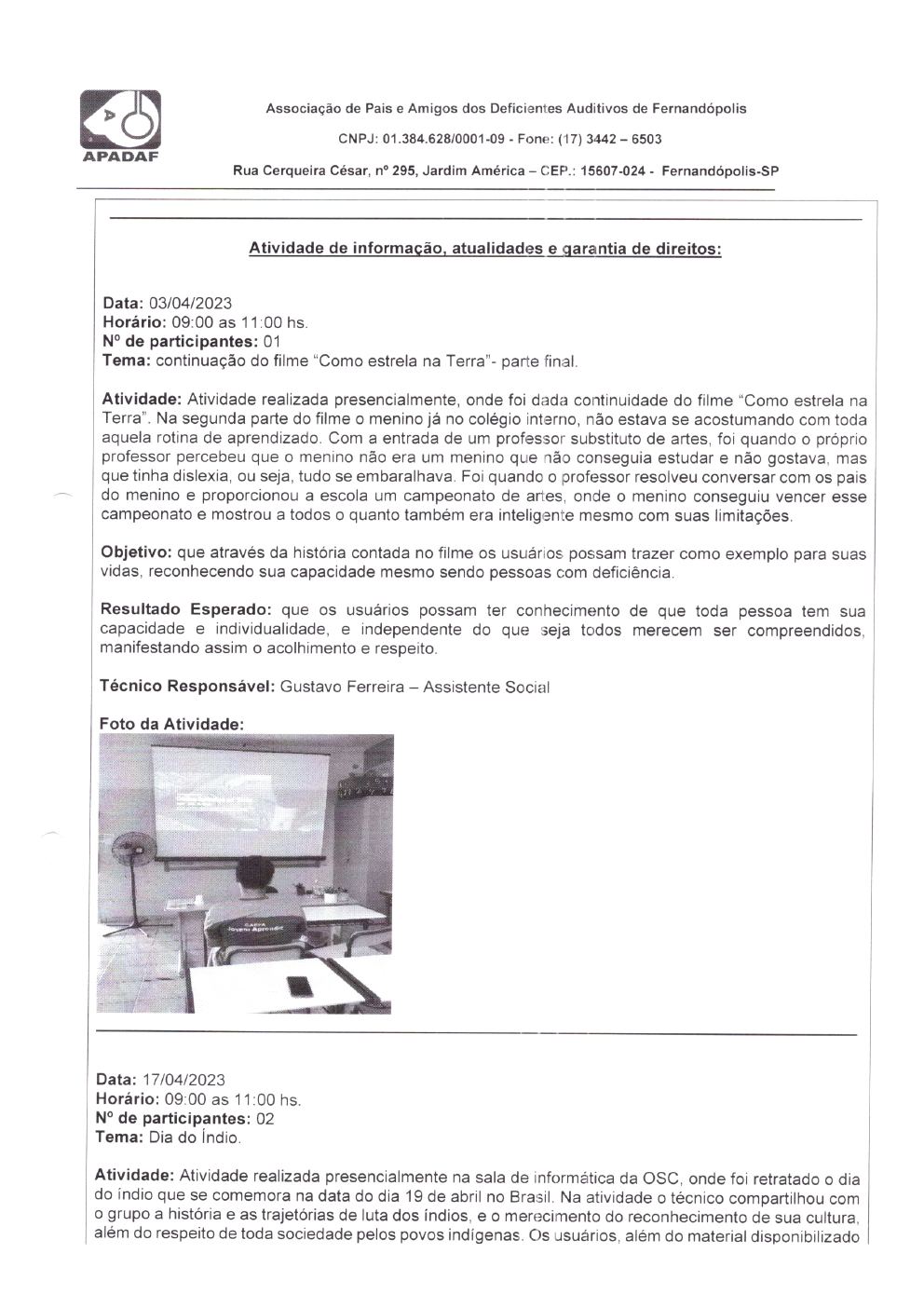 Página 18 de Prestação de Contas Mensal — Habilitação e Reabilitação — 4ª Parcela — Maio/2023