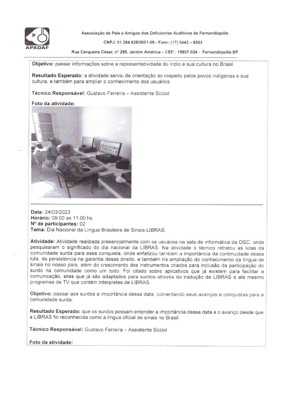 Página 19 de Prestação de Contas Mensal — Habilitação e Reabilitação — 4ª Parcela — Maio/2023