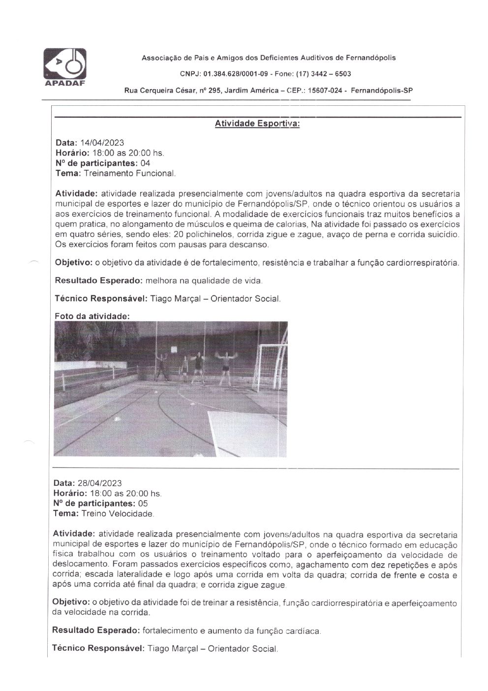 Página 23 de Prestação de Contas Mensal — Habilitação e Reabilitação — 4ª Parcela — Maio/2023