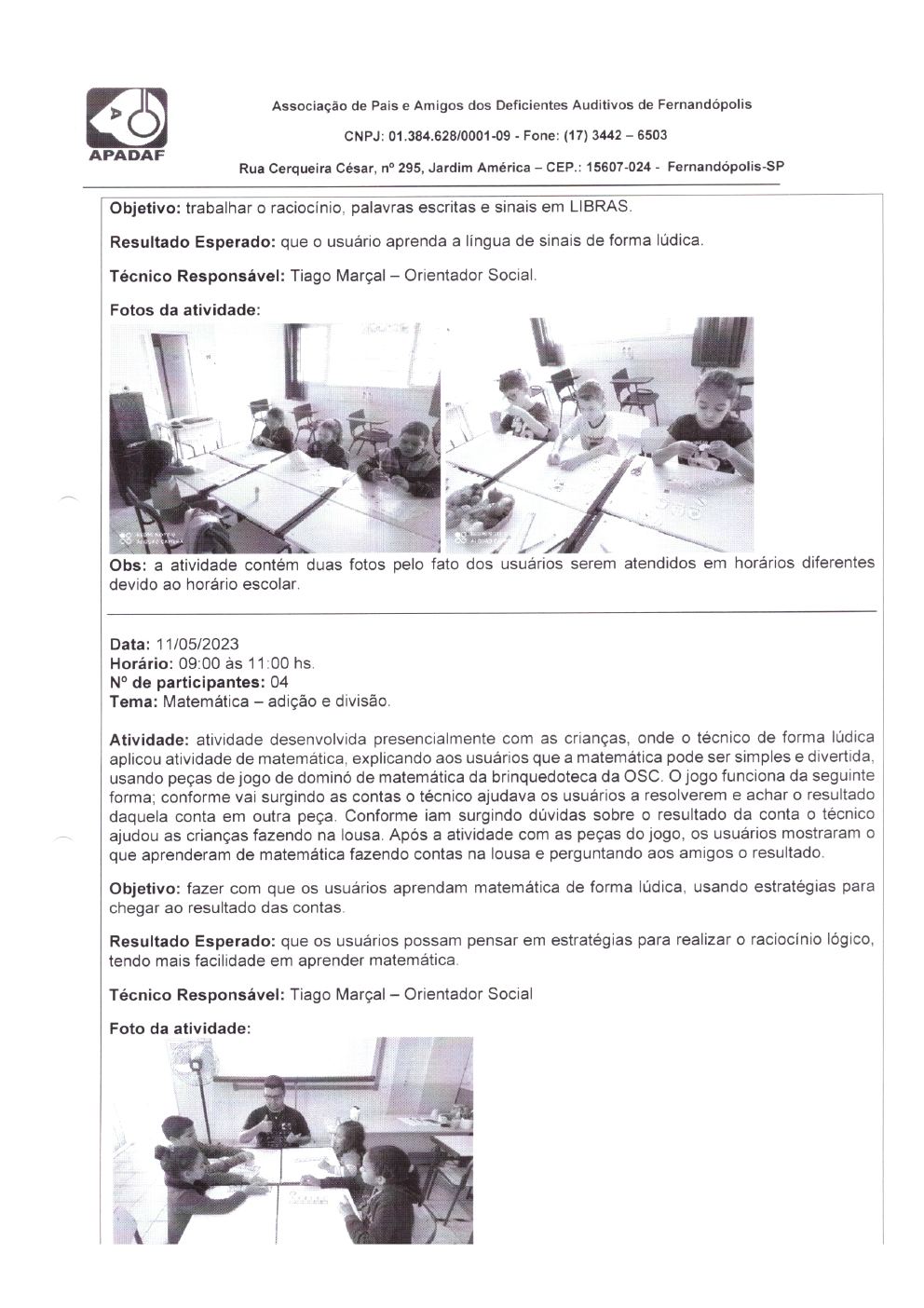 Página 14 de Prestação de Contas Mensal — Habilitação e Reabilitação — 5ª Parcela — Junho/2023