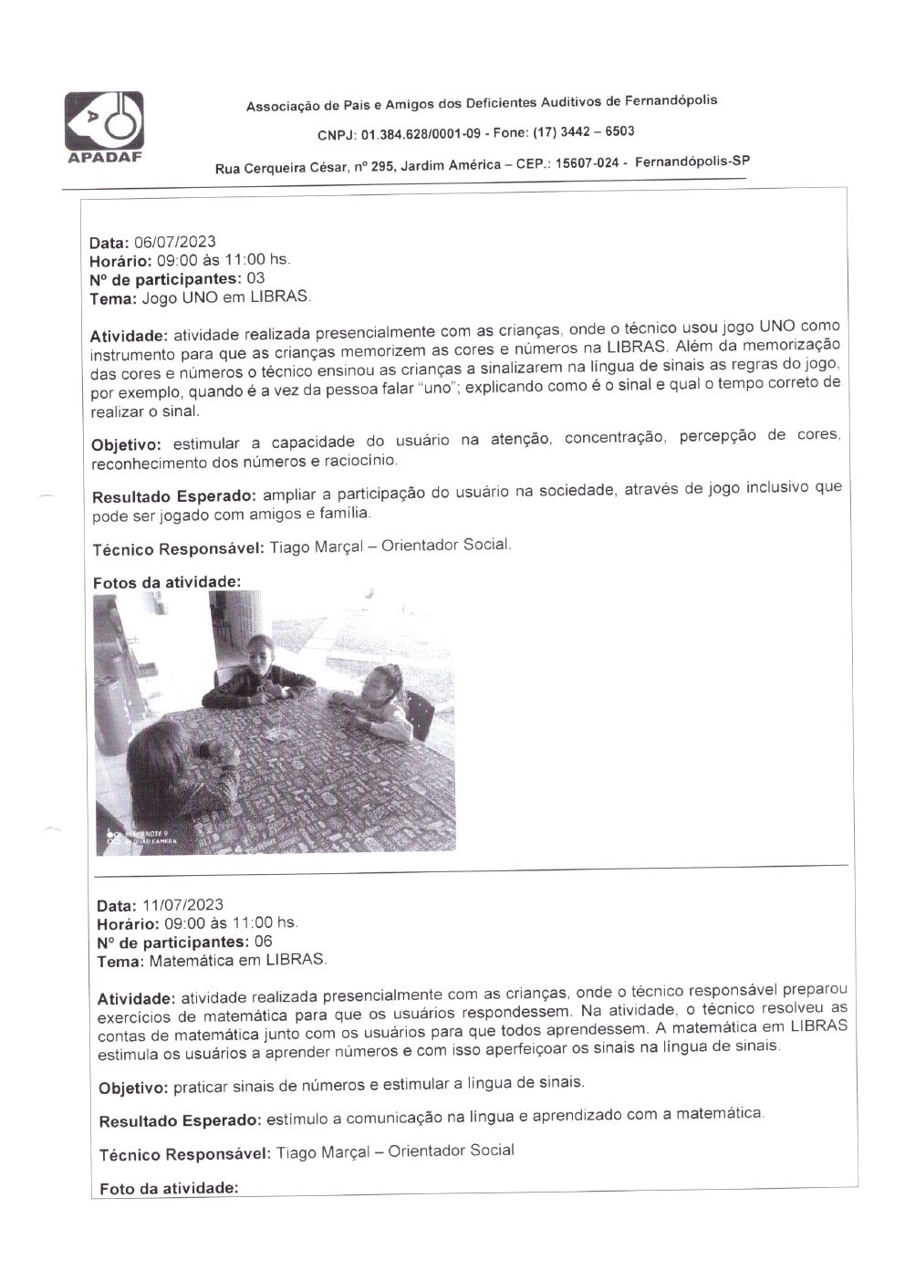 Página 12 de Prestação de Contas Mensal — Habilitação e Reabilitação — 7ª Parcela — Agosto/2023
