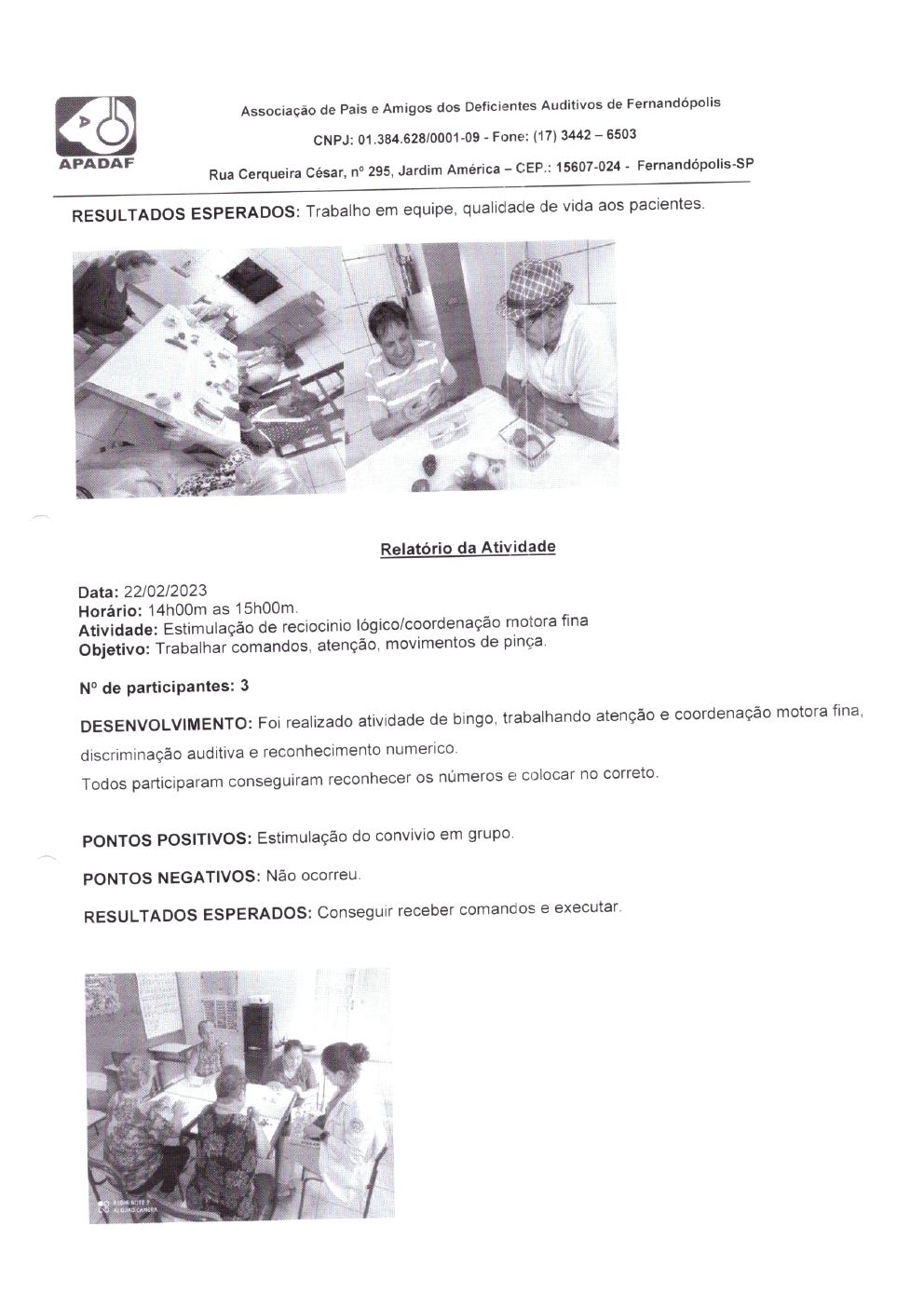 Página 10 de Prestação de Contas Mensal — Projeto Escutar — 1ª Parcela — Março/2023