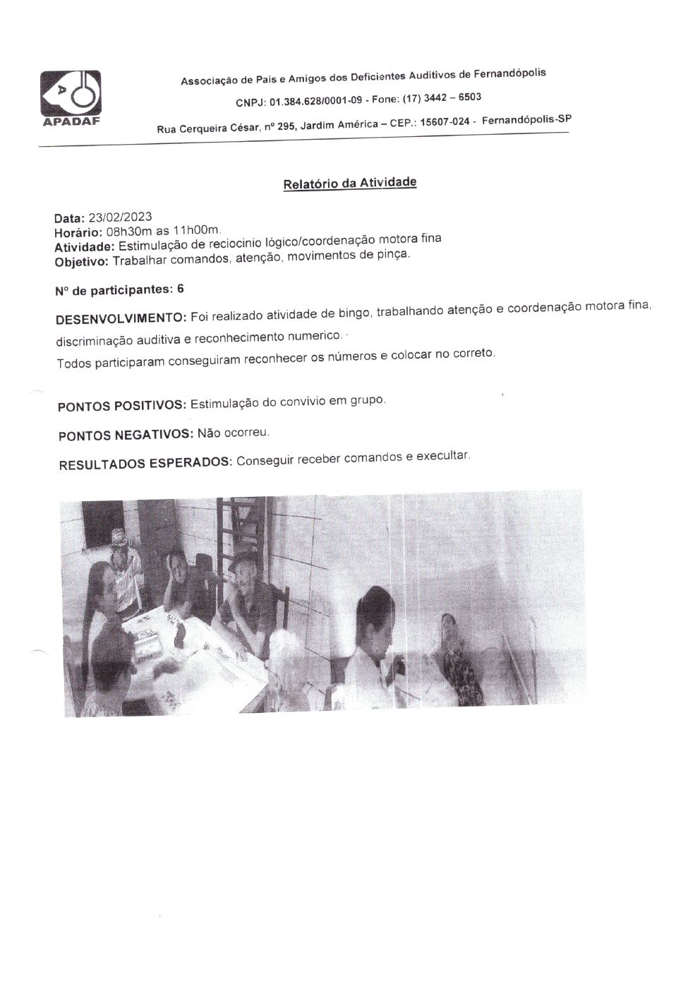 Página 11 de Prestação de Contas Mensal — Projeto Escutar — 1ª Parcela — Março/2023