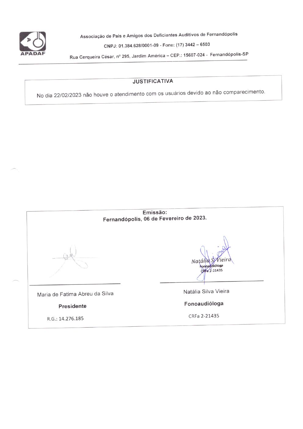 Página 15 de Prestação de Contas Mensal — Projeto Escutar — 1ª Parcela — Março/2023