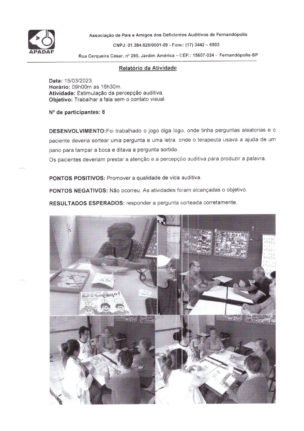 Página 9 de Prestação de Contas Mensal — Projeto Escutar — 2ª Parcela — Abril/2023