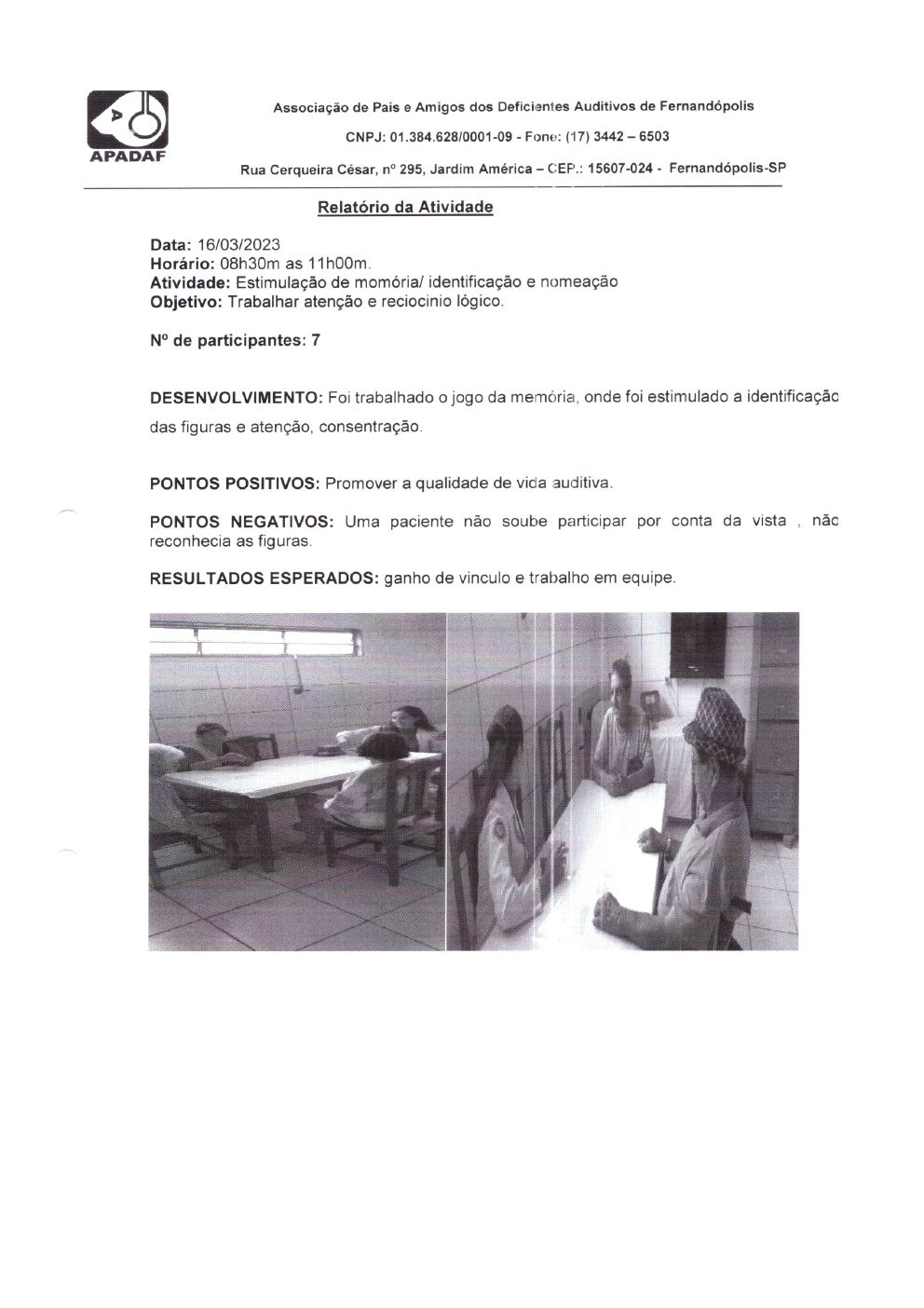 Página 10 de Prestação de Contas Mensal — Projeto Escutar — 2ª Parcela — Abril/2023