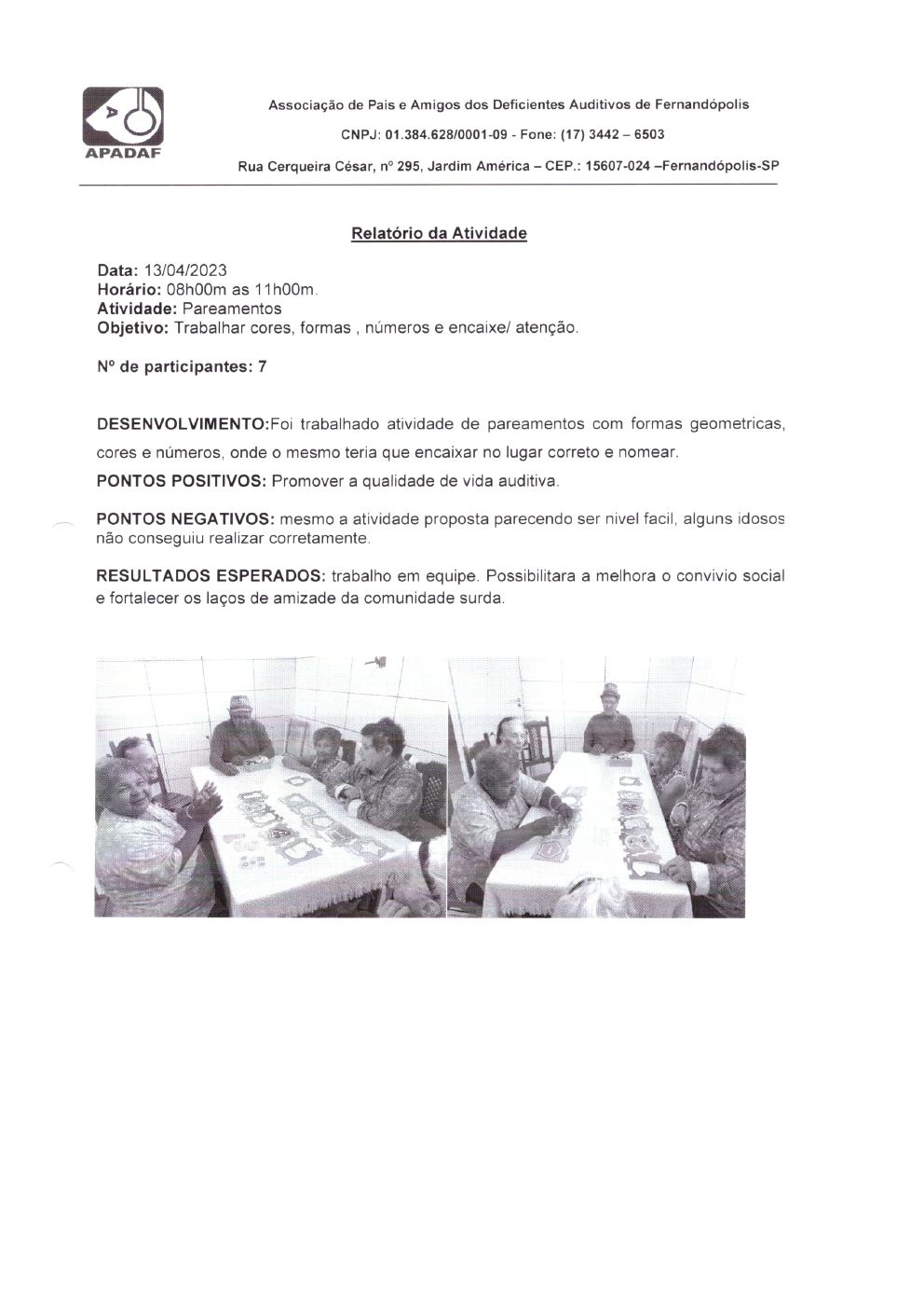 Página 10 de Prestação de Contas Mensal — Projeto Escutar — 3ª Parcela — Maio/2023