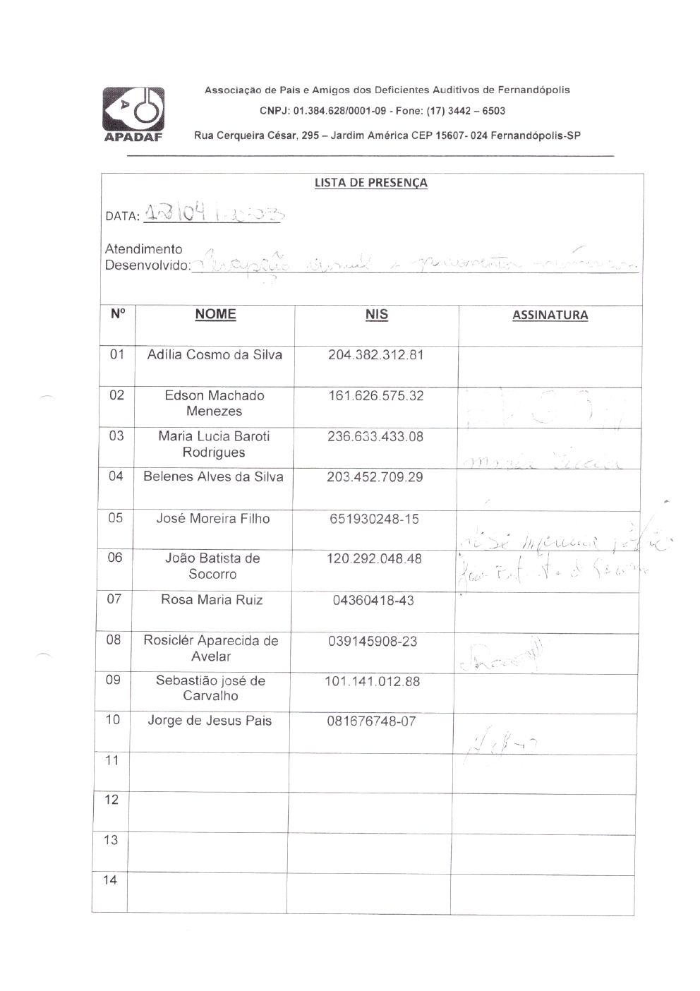 Página 18 de Prestação de Contas Mensal — Projeto Escutar — 3ª Parcela — Maio/2023