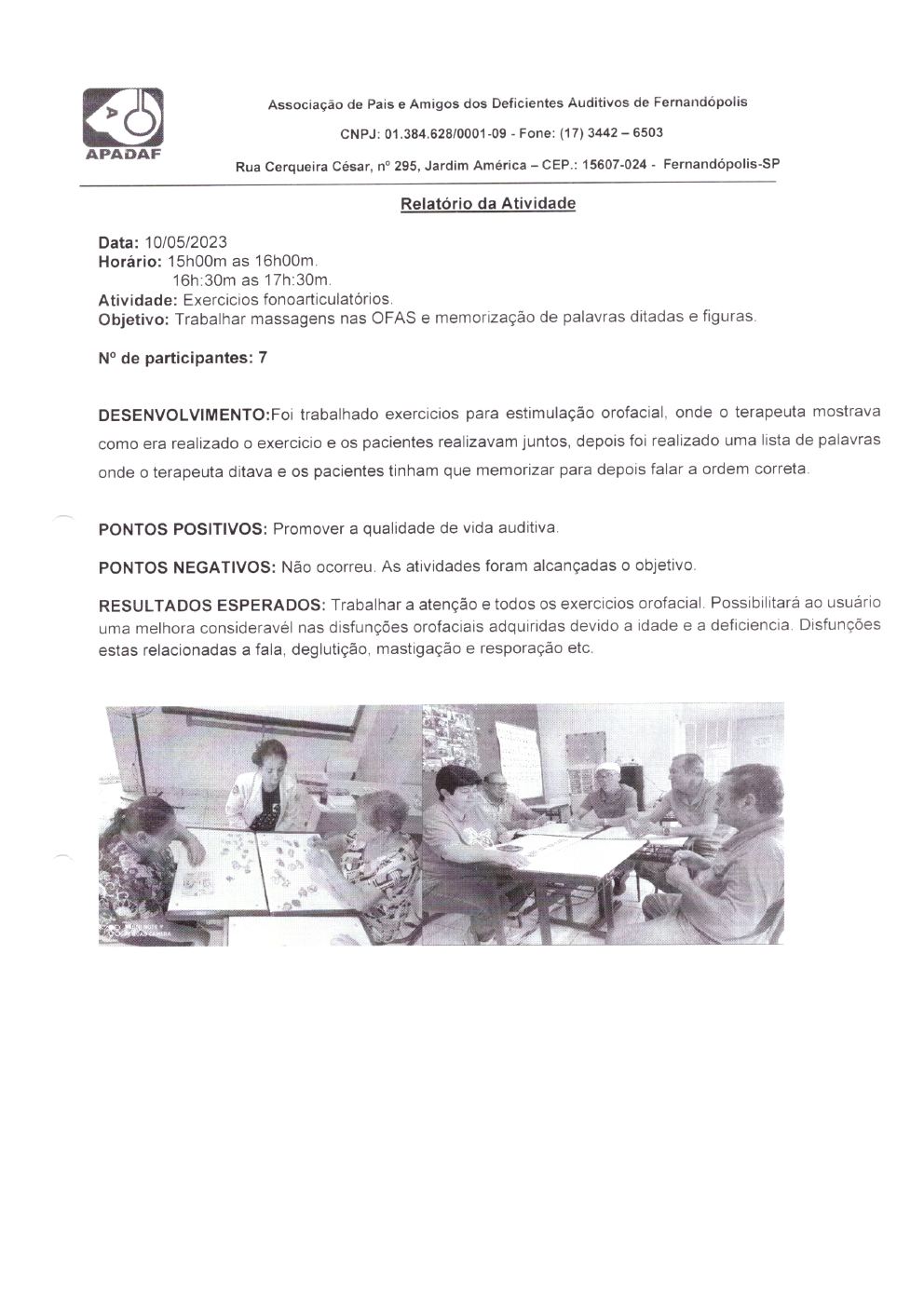 Página 9 de Prestação de Contas Mensal — Projeto Escutar — 4ª Parcela — Junho/2023