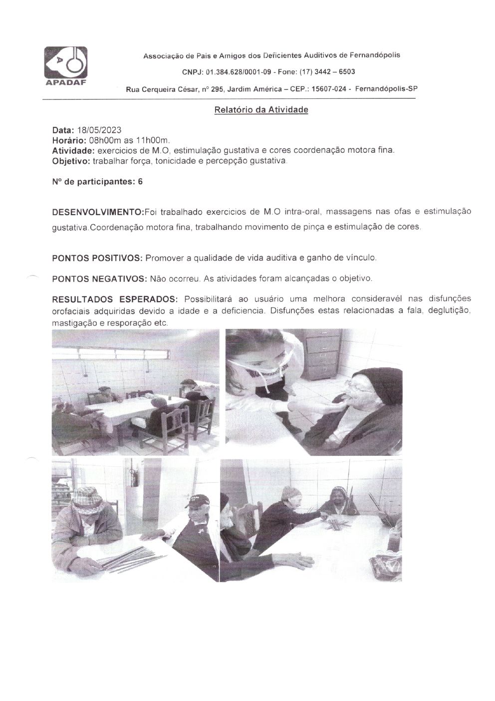 Página 12 de Prestação de Contas Mensal — Projeto Escutar — 4ª Parcela — Junho/2023