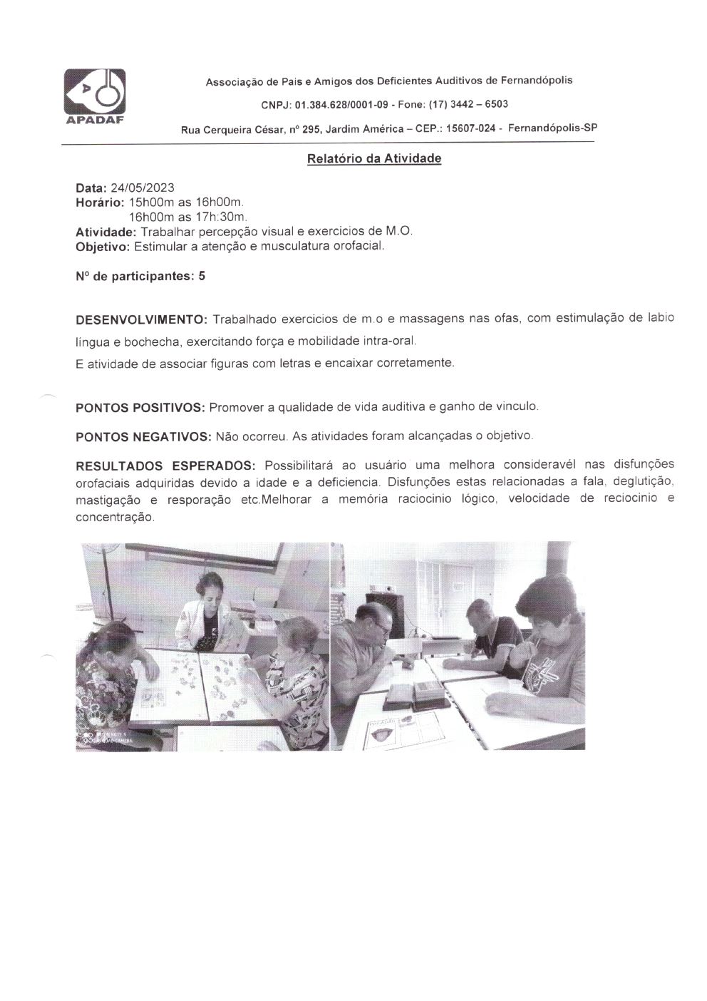 Página 13 de Prestação de Contas Mensal — Projeto Escutar — 4ª Parcela — Junho/2023