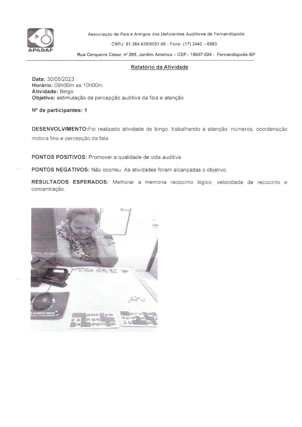 Página 15 de Prestação de Contas Mensal — Projeto Escutar — 4ª Parcela — Junho/2023