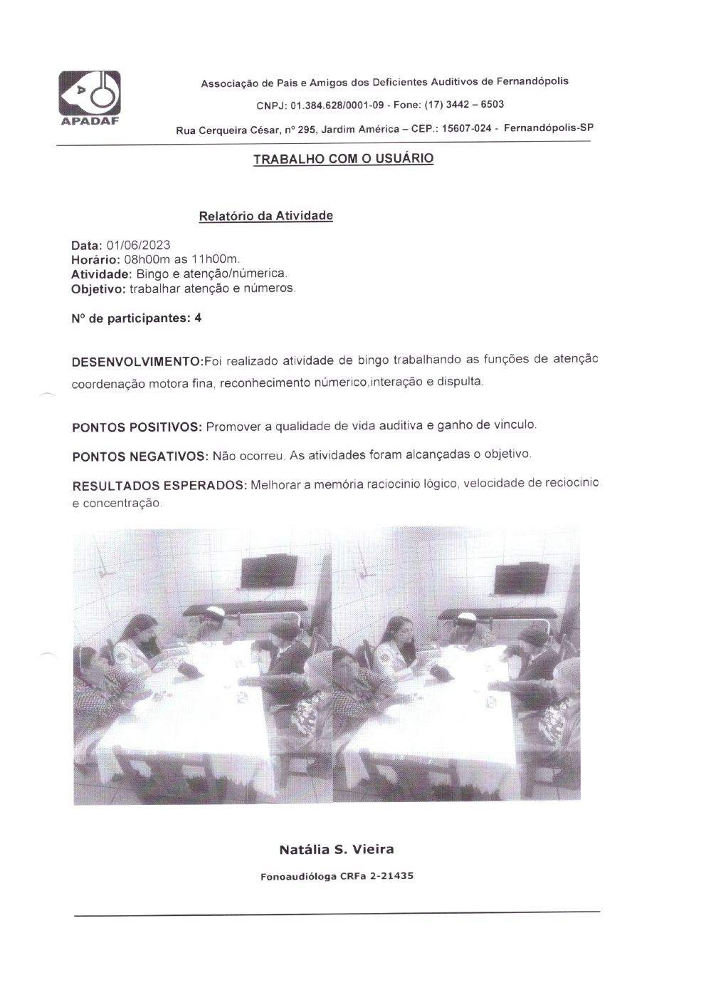 Página 7 de Prestação de Contas Mensal — Projeto Escutar — 5ª Parcela — Julho/2023