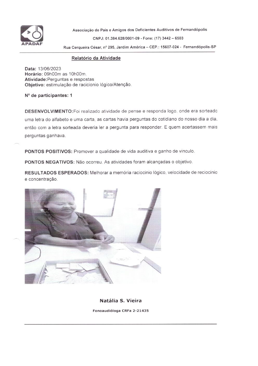 Página 10 de Prestação de Contas Mensal — Projeto Escutar — 5ª Parcela — Julho/2023