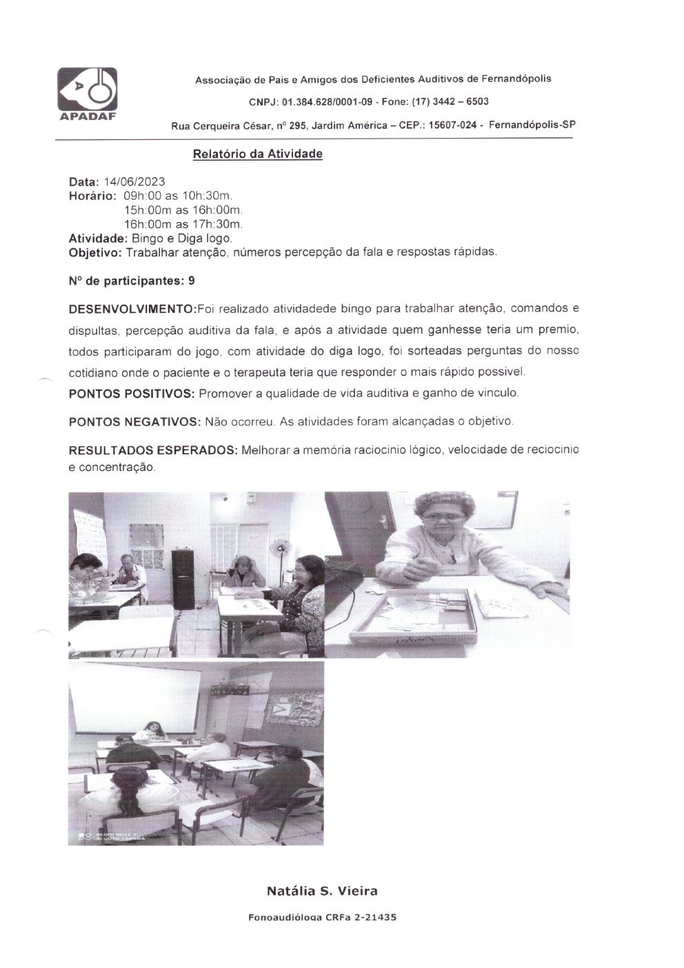 Página 11 de Prestação de Contas Mensal — Projeto Escutar — 5ª Parcela — Julho/2023