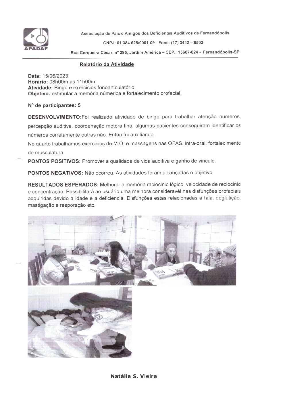 Página 12 de Prestação de Contas Mensal — Projeto Escutar — 5ª Parcela — Julho/2023