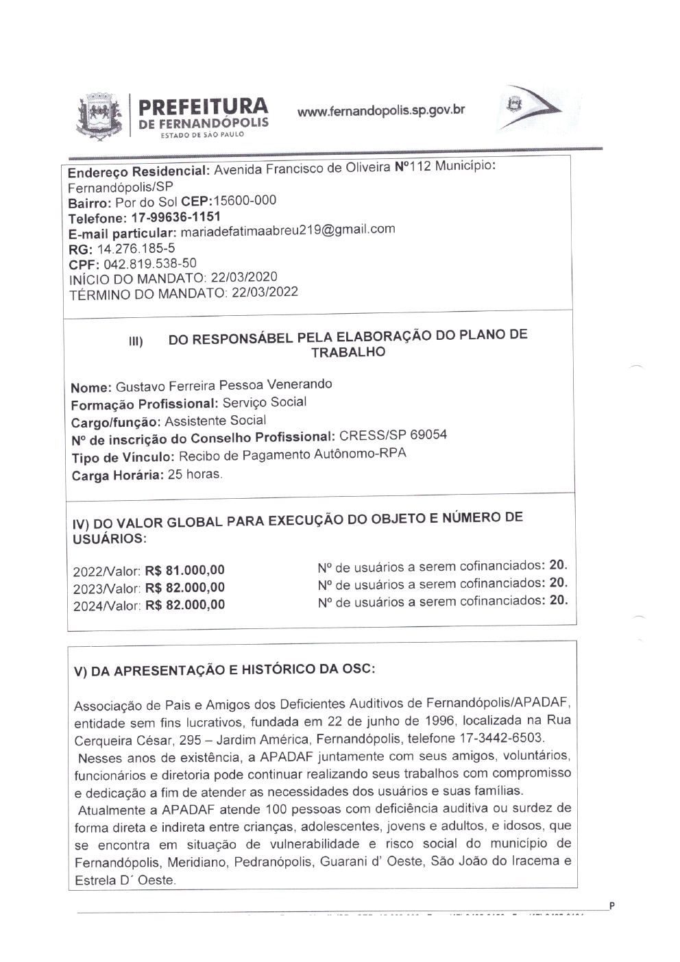 Página 2 de Certidão de Apostilamento — Plano de Trabalho 2022 — Habilitação e Reabilitação