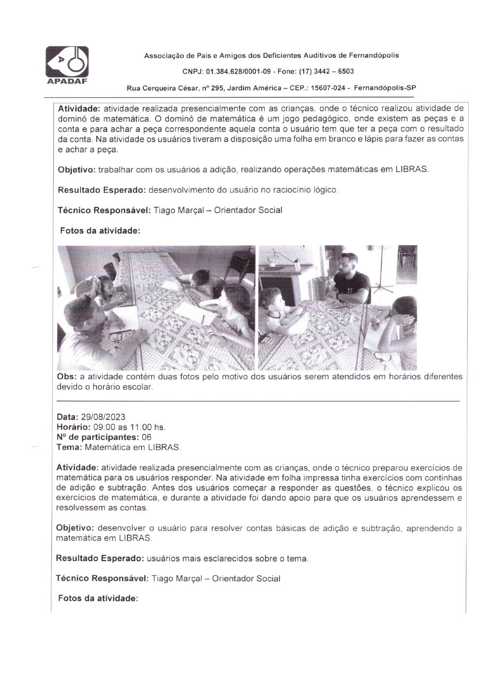 Página 12 de Prestação de Contas Mensal — Habilitação e Reabilitação — 8ª Parcela — Setembro/2023