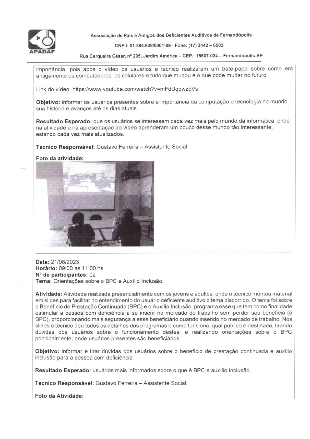 Página 15 de Prestação de Contas Mensal — Habilitação e Reabilitação — 8ª Parcela — Setembro/2023