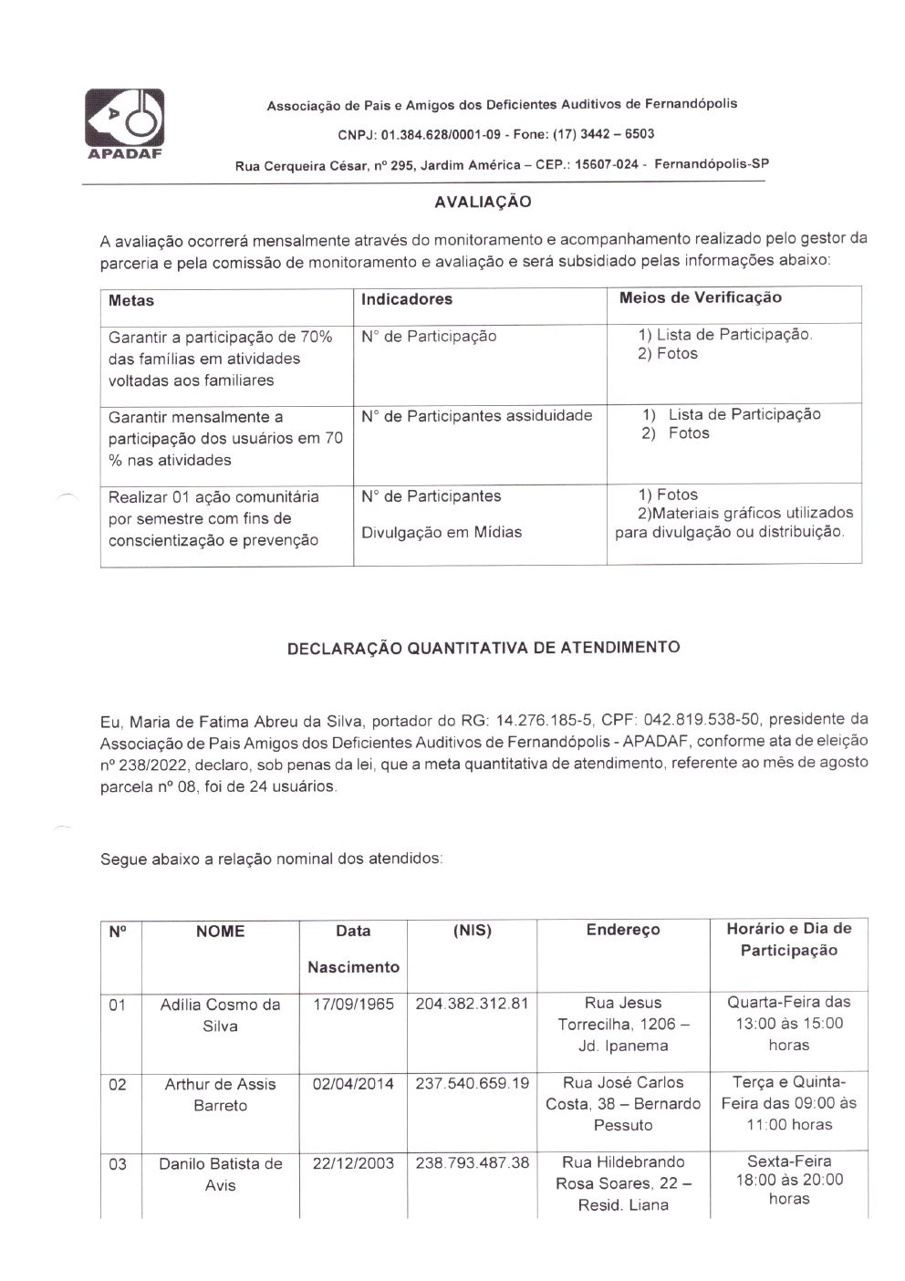 Página 25 de Prestação de Contas Mensal — Habilitação e Reabilitação — 8ª Parcela — Setembro/2023