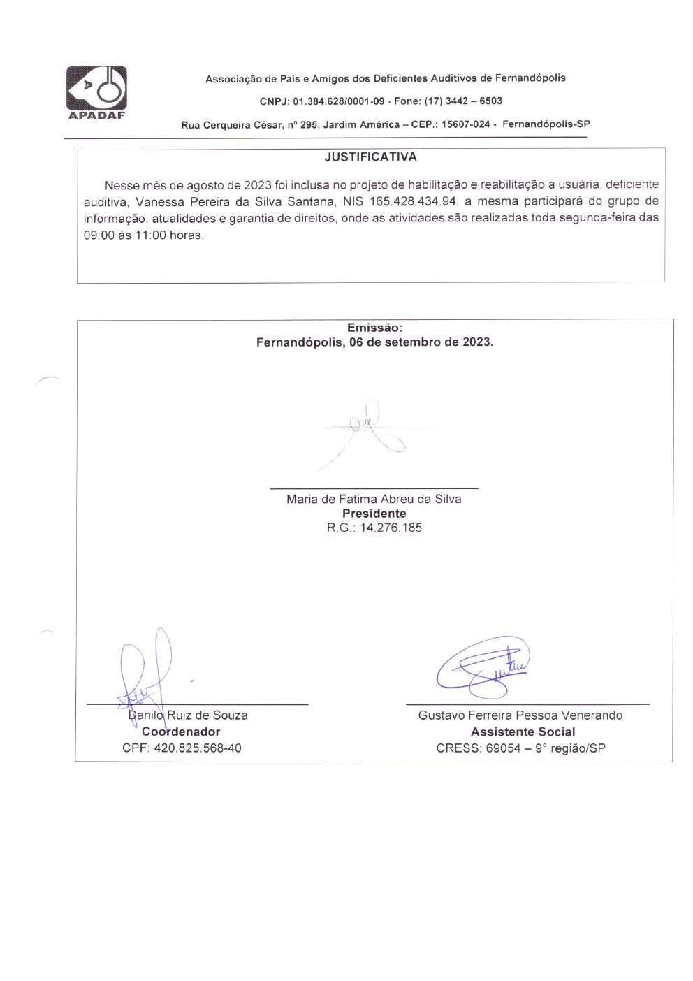 Página 30 de Prestação de Contas Mensal — Habilitação e Reabilitação — 8ª Parcela — Setembro/2023