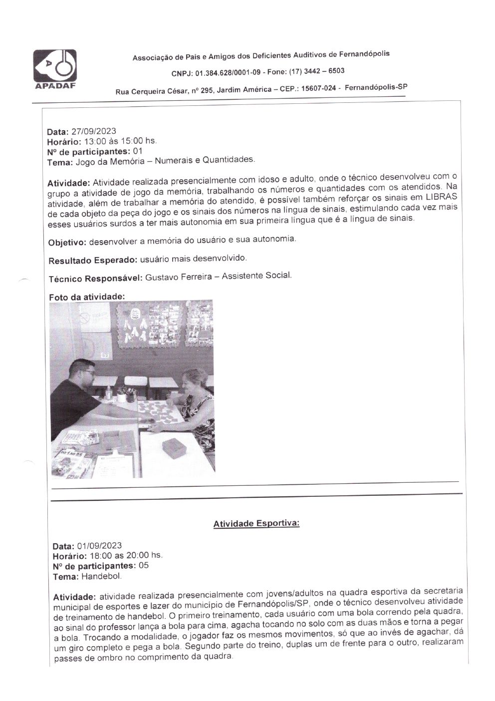 Página 16 de Prestação de Contas Mensal — Habilitação e Reabilitação — 9ª Parcela — Outubro/2023