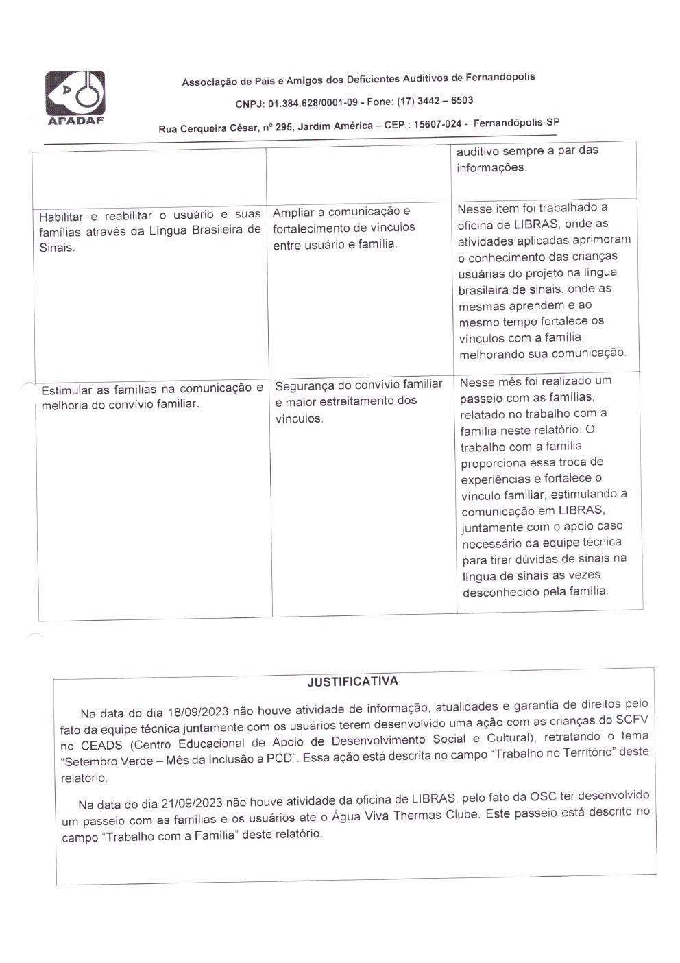 Página 25 de Prestação de Contas Mensal — Habilitação e Reabilitação — 9ª Parcela — Outubro/2023