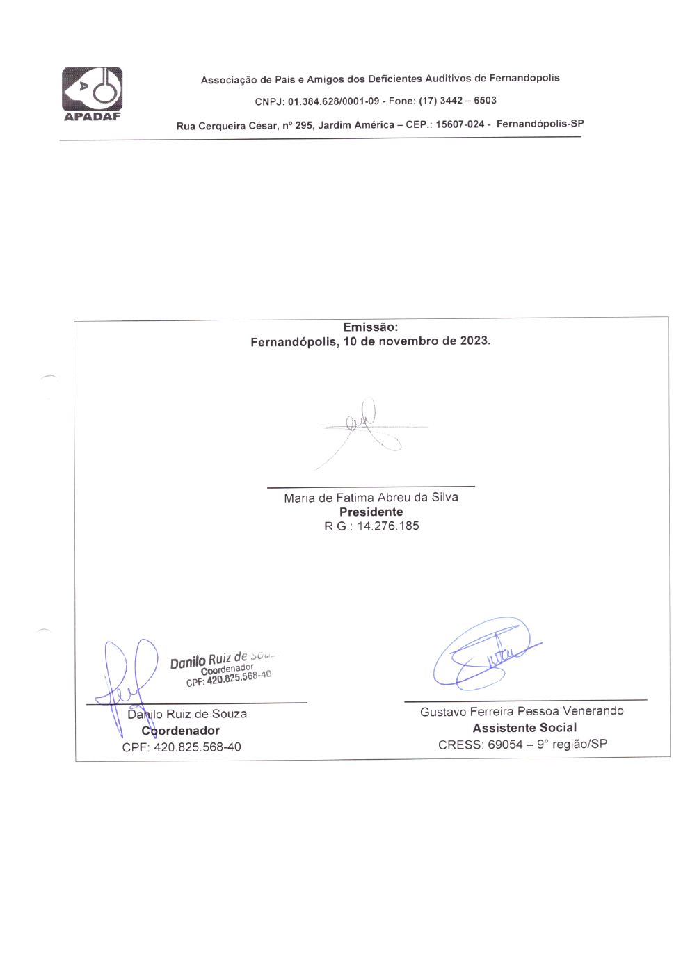Página 27 de Prestação de Contas Mensal — Habilitação e Reabilitação — 10ª Parcela — Novembro/2023