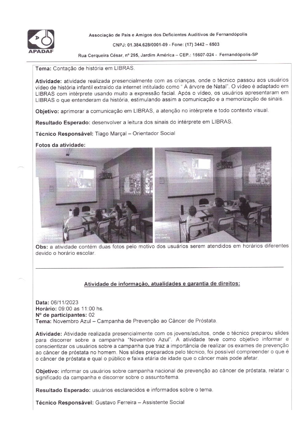Página 12 de Prestação de Contas Mensal — Habilitação e Reabilitação — 11ª Parcela — Dezembro/2023