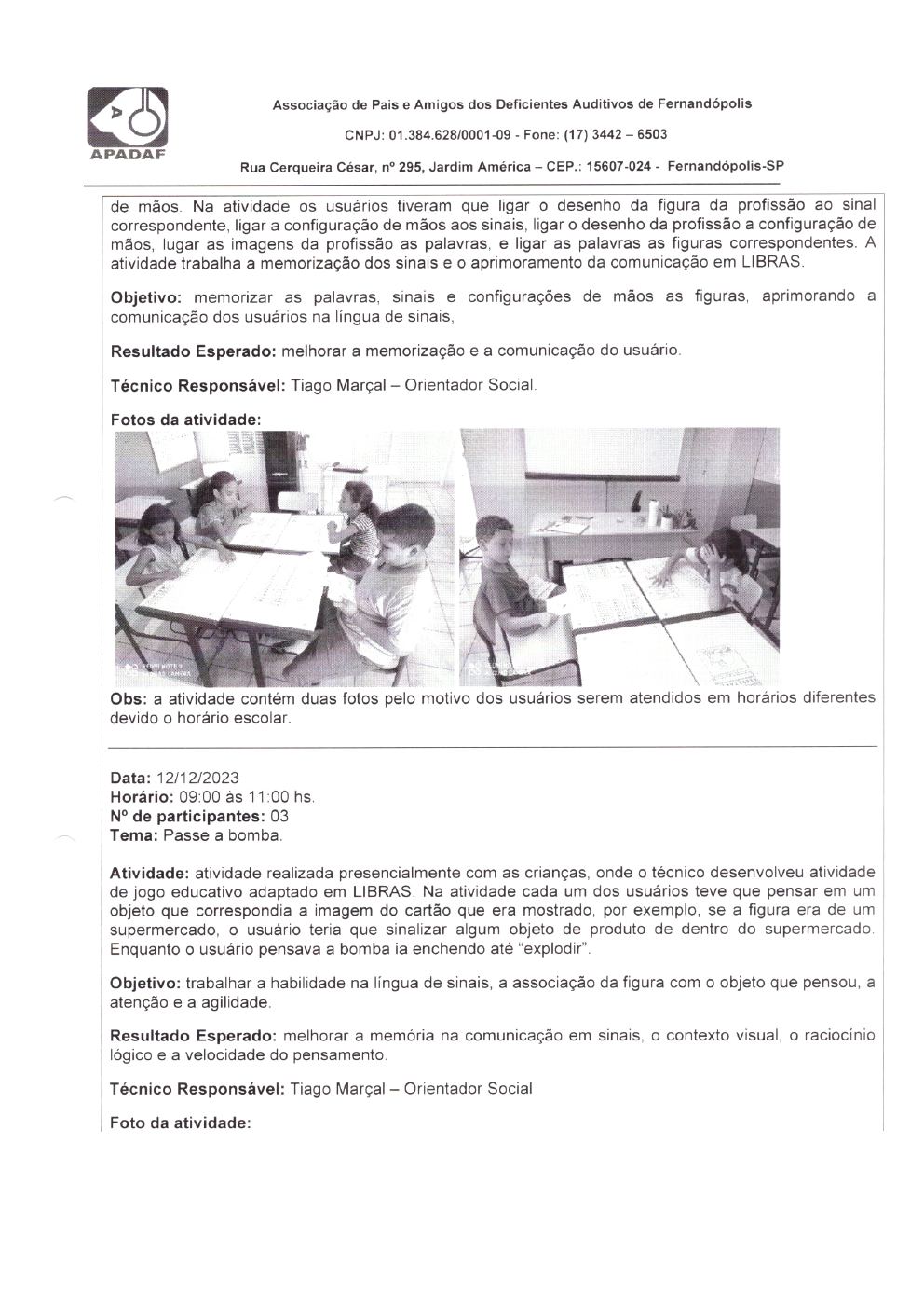Página 8 de Prestação de Contas Mensal — Habilitação e Reabilitação — 12ª Parcela — Janeiro/2024