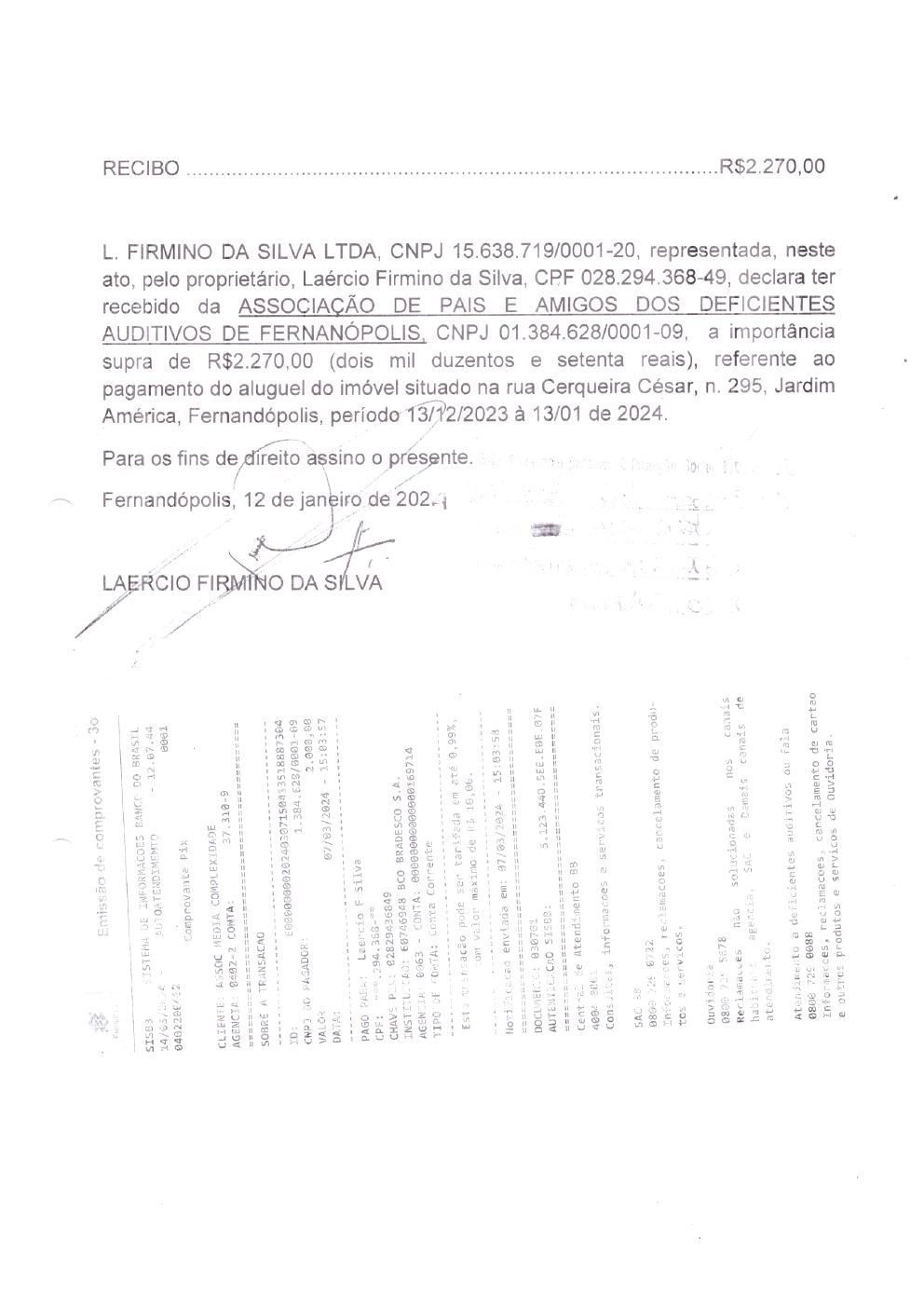 Página 8 de Prestação de Contas Mensal — Habilitação e Reabilitação — 1ª Parcela — Maio/2024
