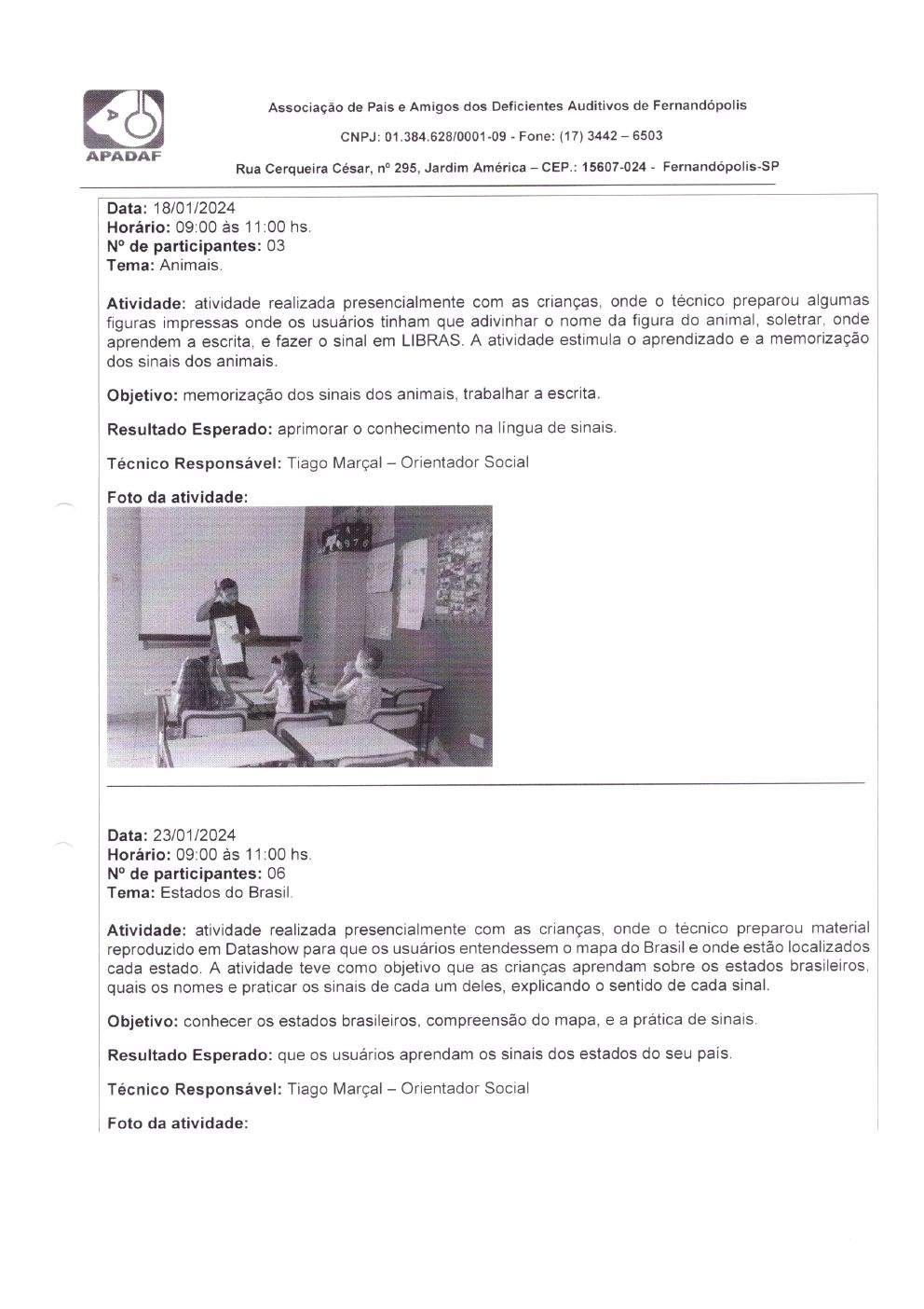 Página 15 de Prestação de Contas Mensal — Habilitação e Reabilitação — 1ª Parcela — Maio/2024
