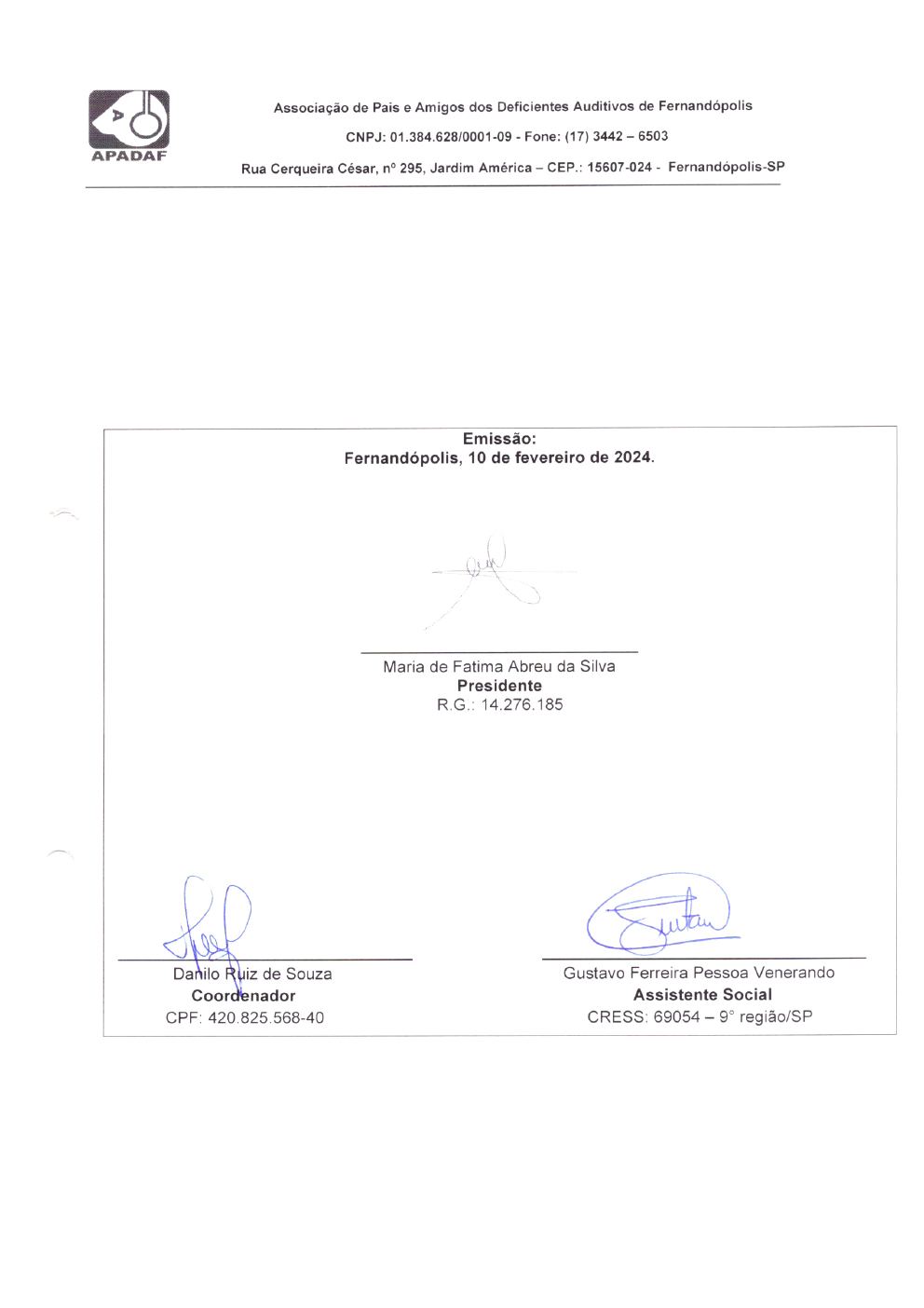 Página 33 de Prestação de Contas Mensal — Habilitação e Reabilitação — 1ª Parcela — Maio/2024