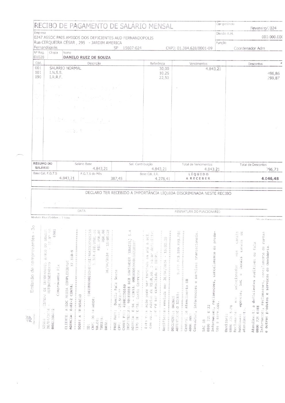 Página 11 de Prestação de Contas Mensal — Habilitação e Reabilitação — 2ª Parcela — Maio/2024