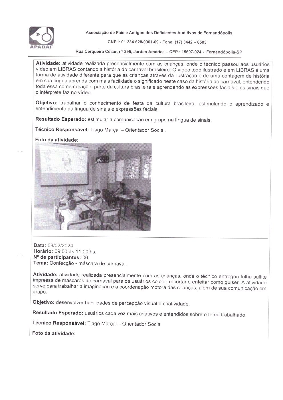 Página 15 de Prestação de Contas Mensal — Habilitação e Reabilitação — 2ª Parcela — Maio/2024